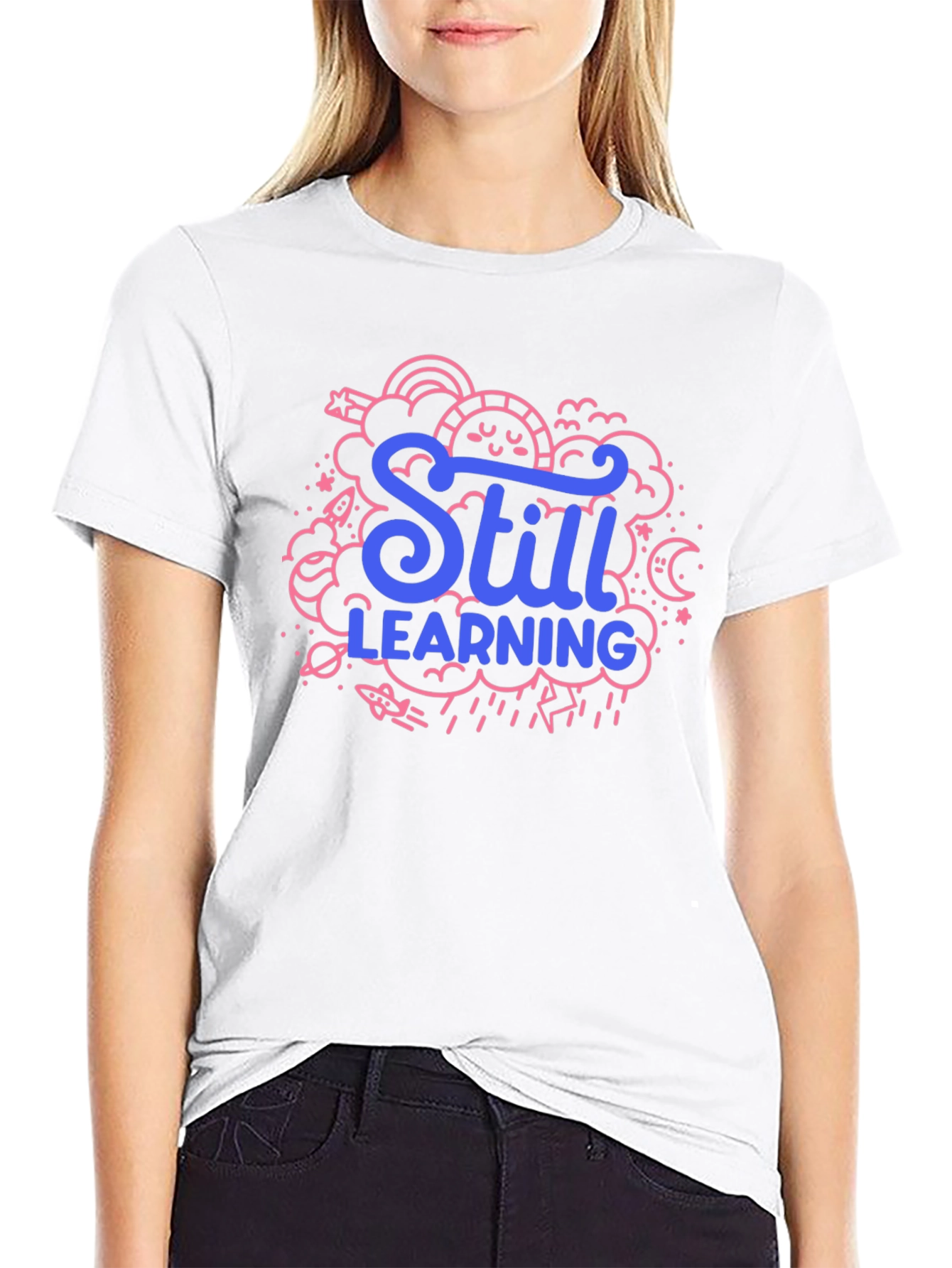 Still Learning Graphic Tee - Black