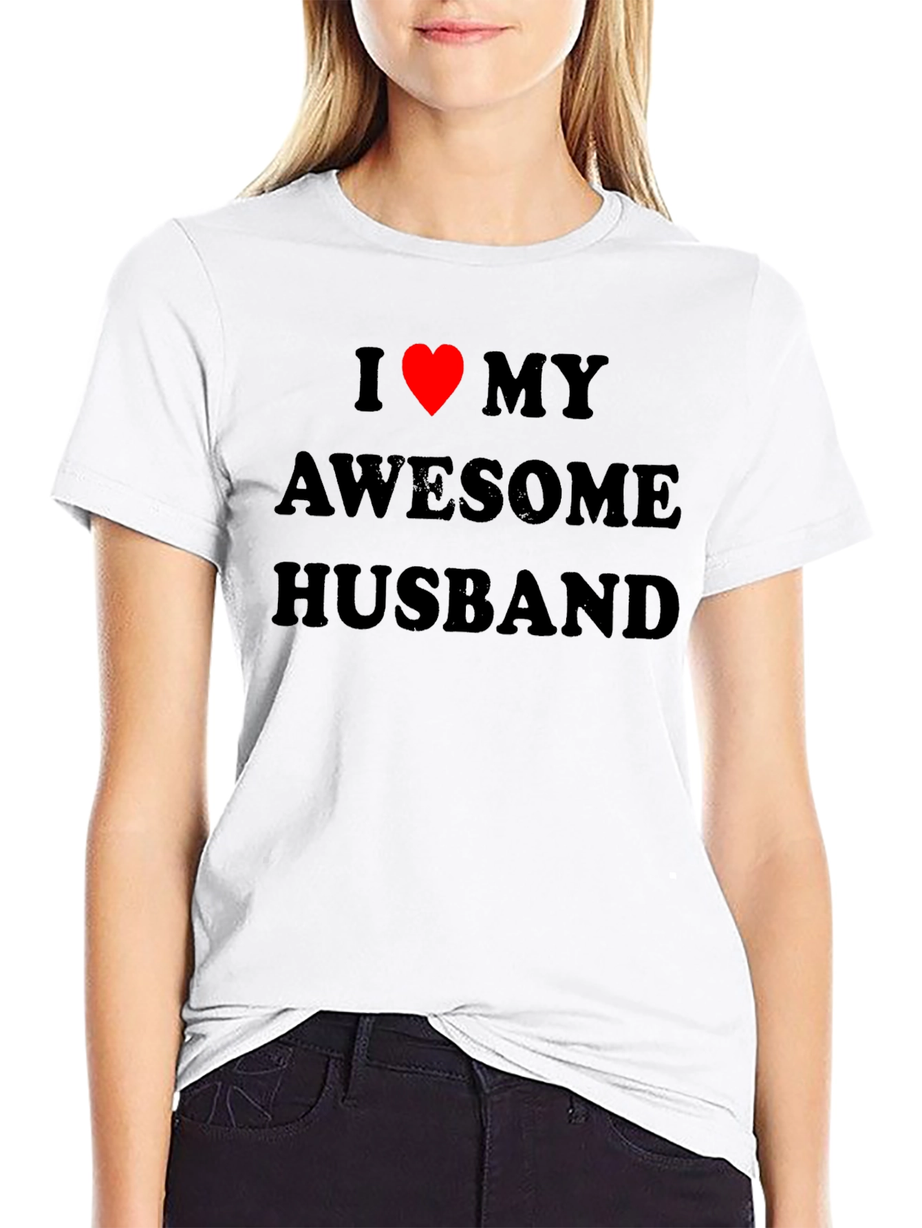 I Heart My Awesome Husband Graphic T-Shirt