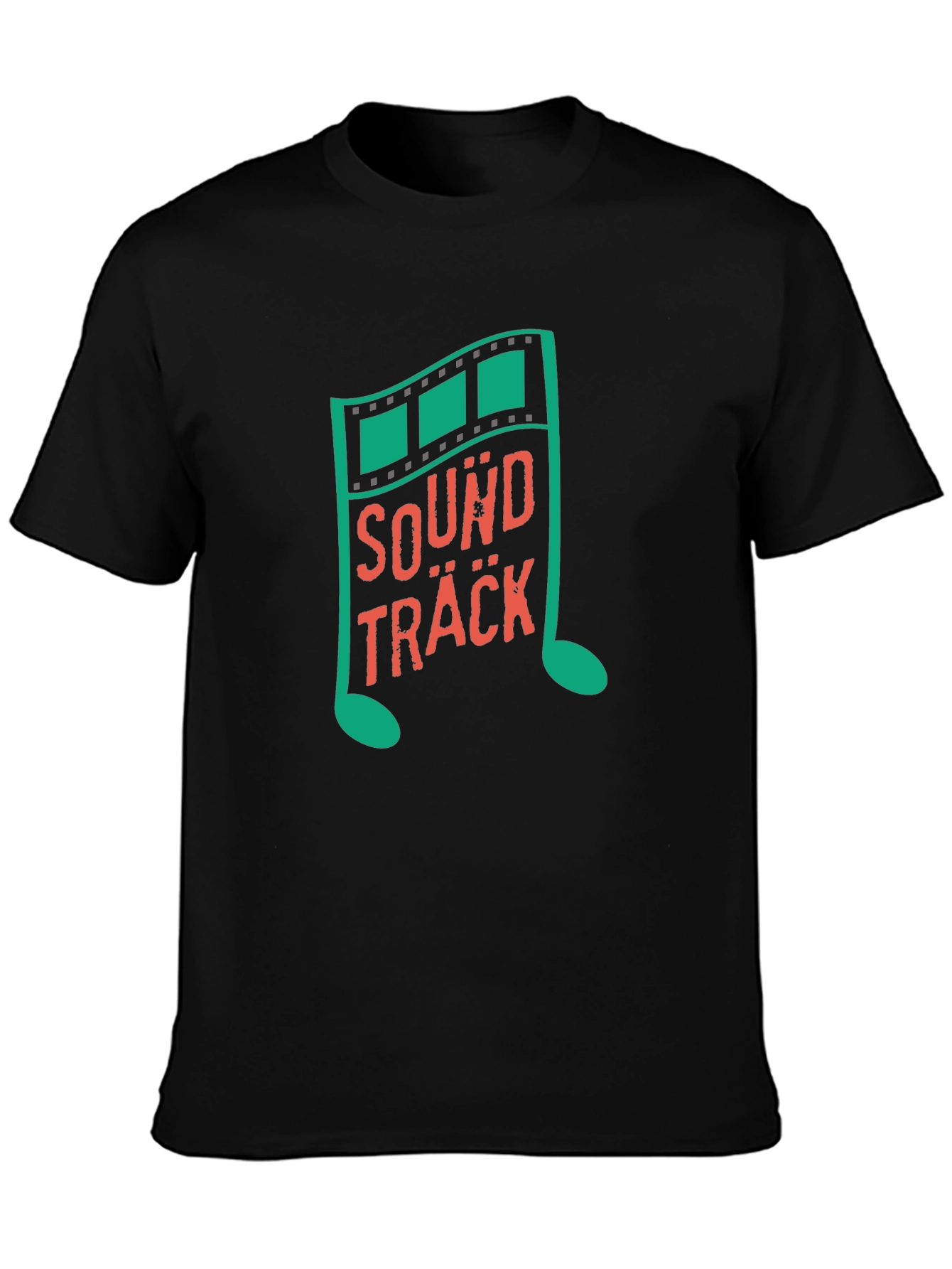 Soundtrack Music Note Graphic Tee - Trendy Black T-Shirt