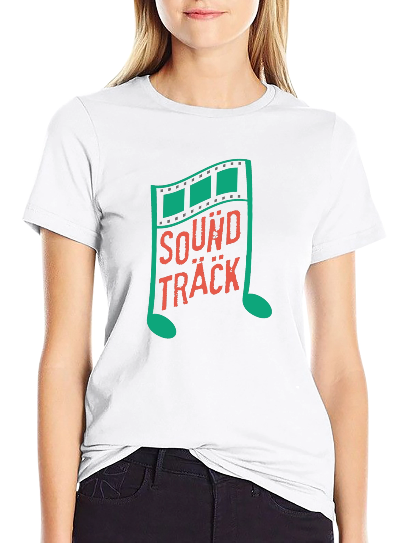 Soundtrack Music Note Graphic Tee - Trendy Black T-Shirt