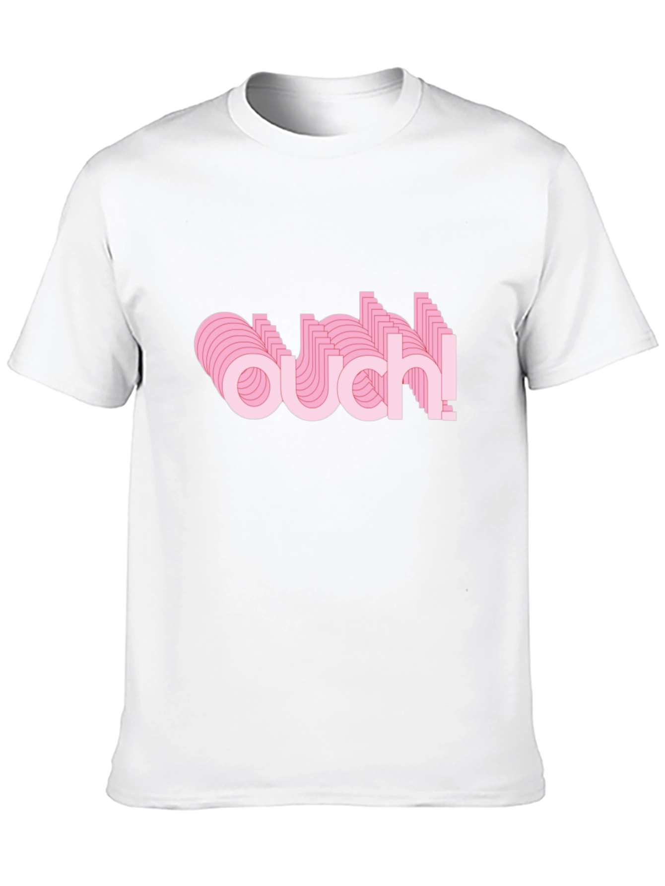 Trendy Ouch! Graphic Black T-Shirt