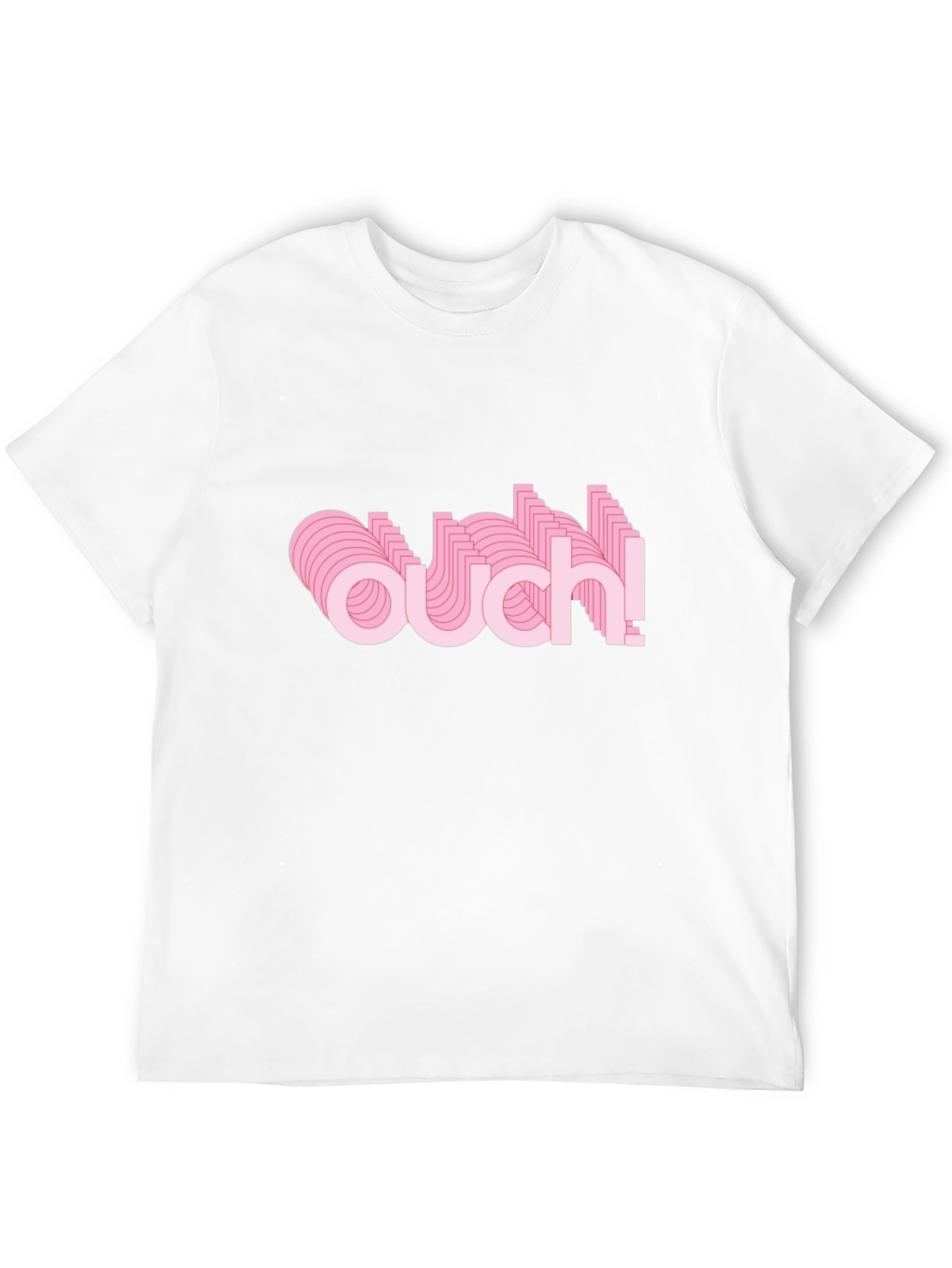Trendy Ouch! Graphic Black T-Shirt