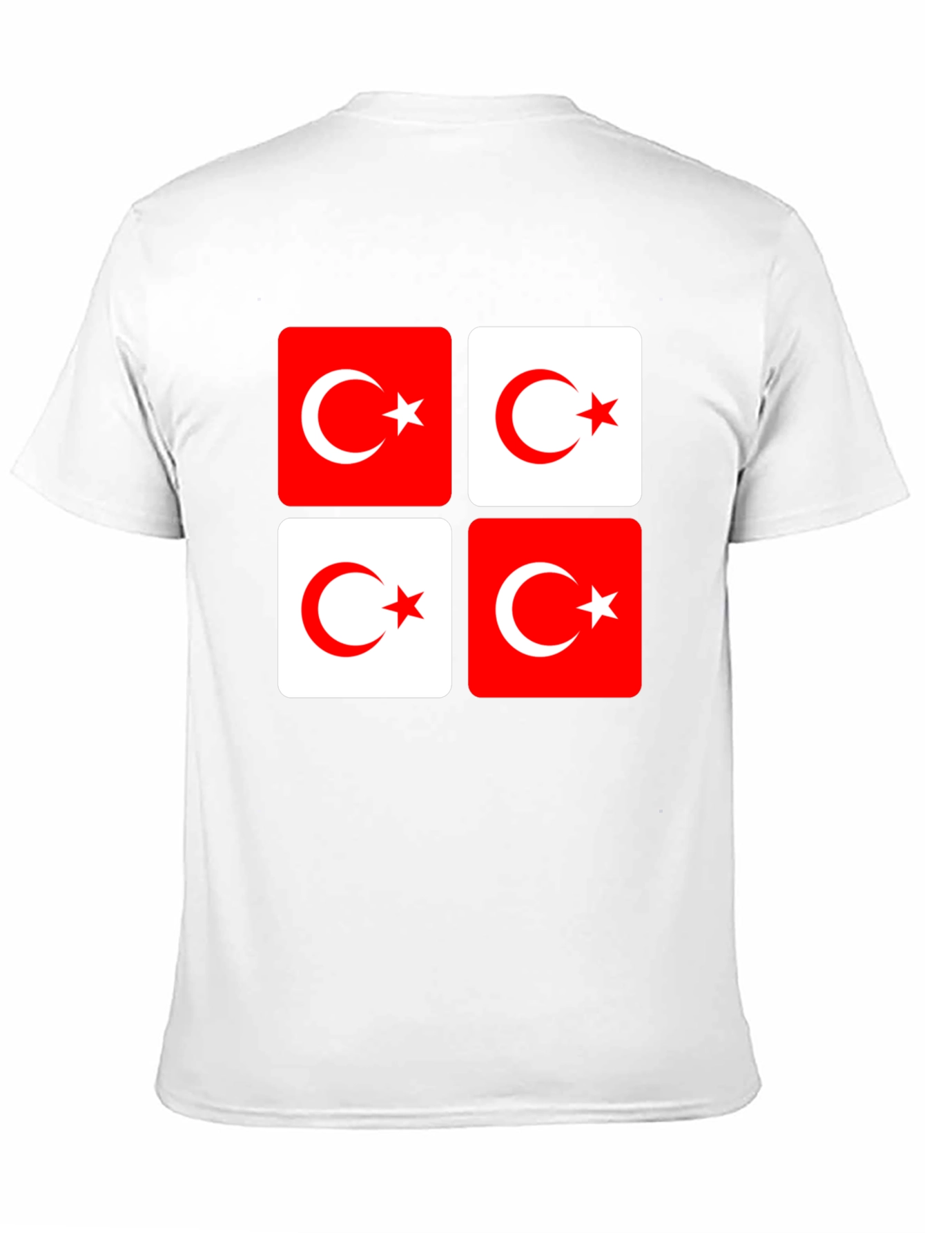 Turkish Flag Crescent Star Graphic Black T-Shirt