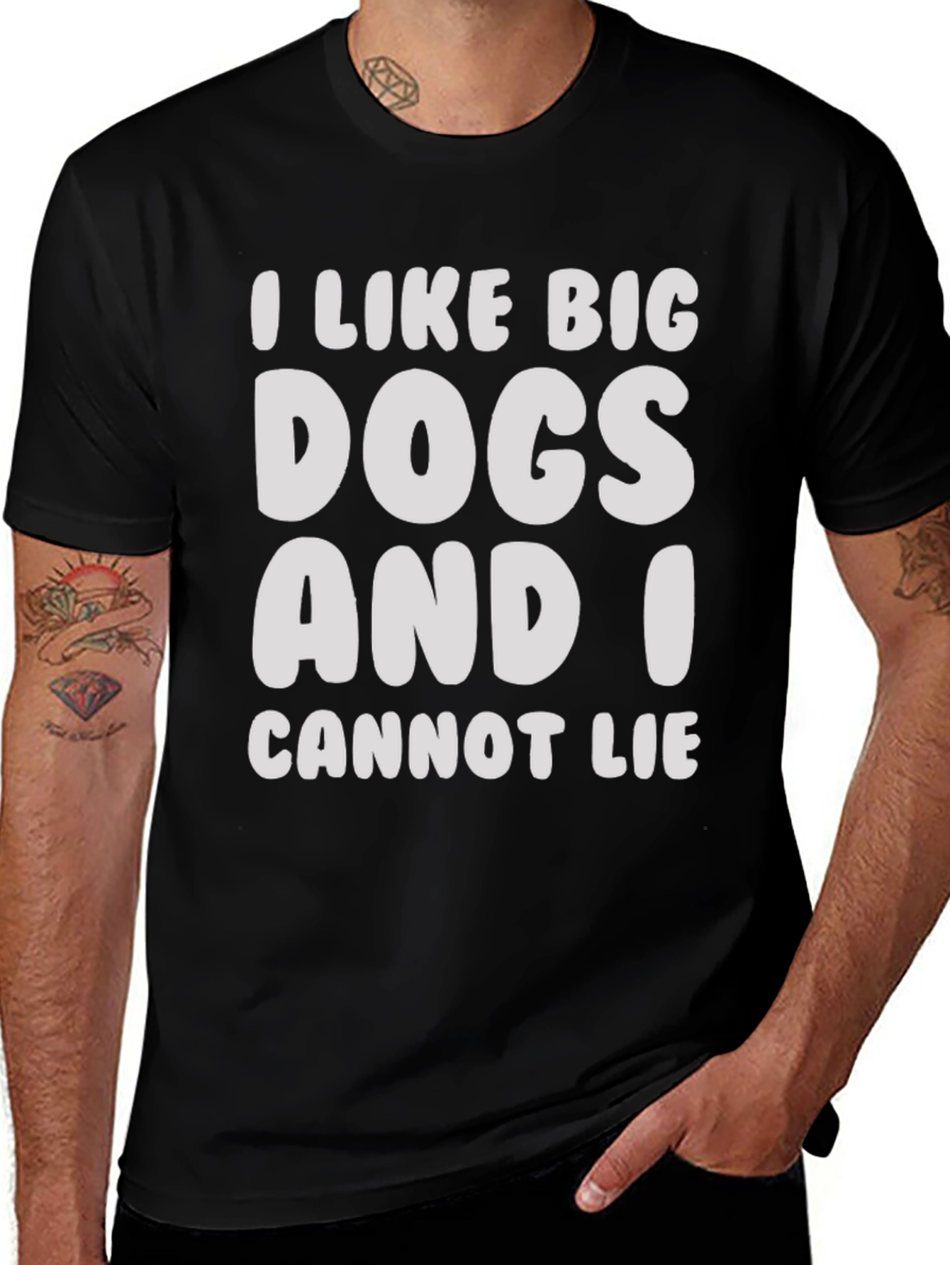 I Like Big Dogs Funny Graphic Tee