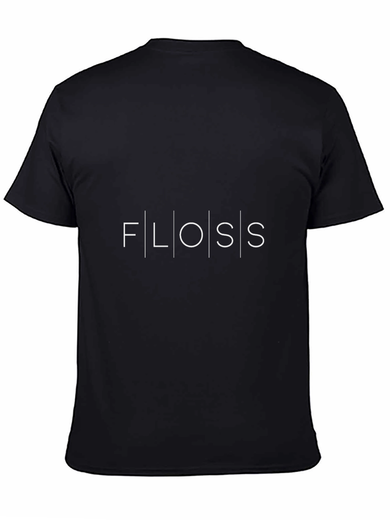 Floss Typography Black Crew Neck T-Shirt