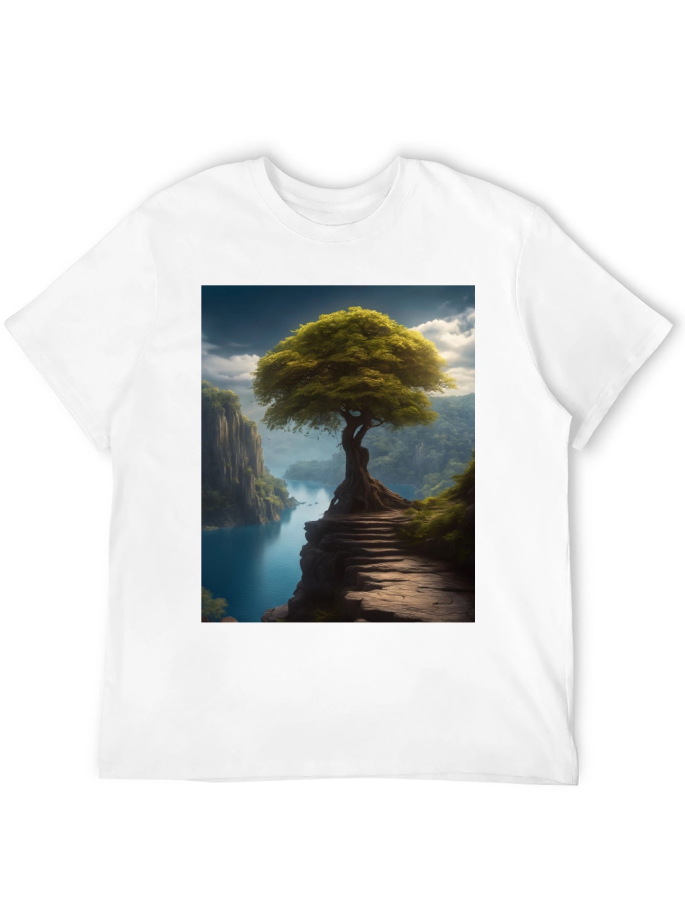 Nature Tree Graphic Tee - Mens Black T-Shirt