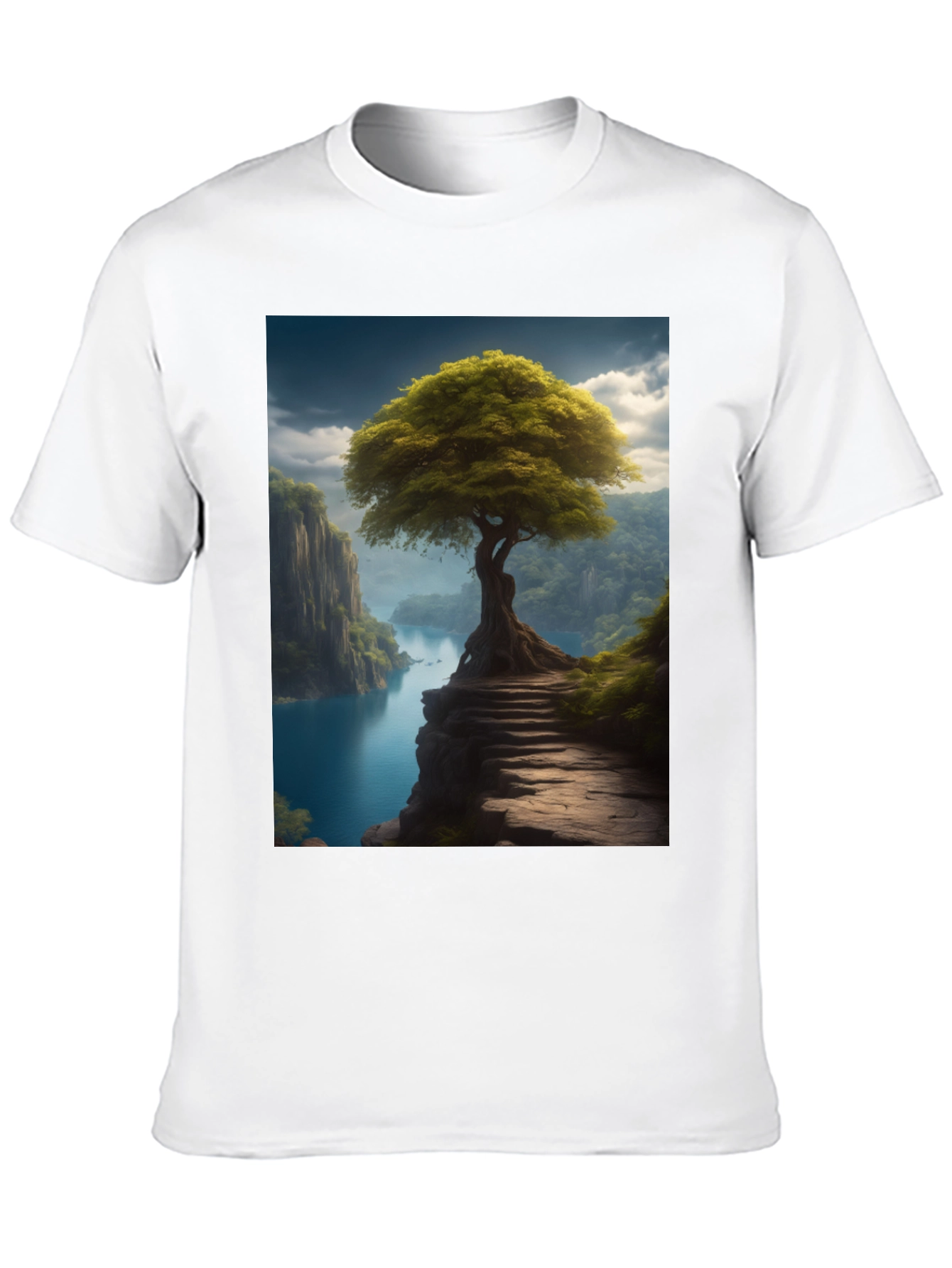 Nature Tree Graphic Tee - Mens Black T-Shirt