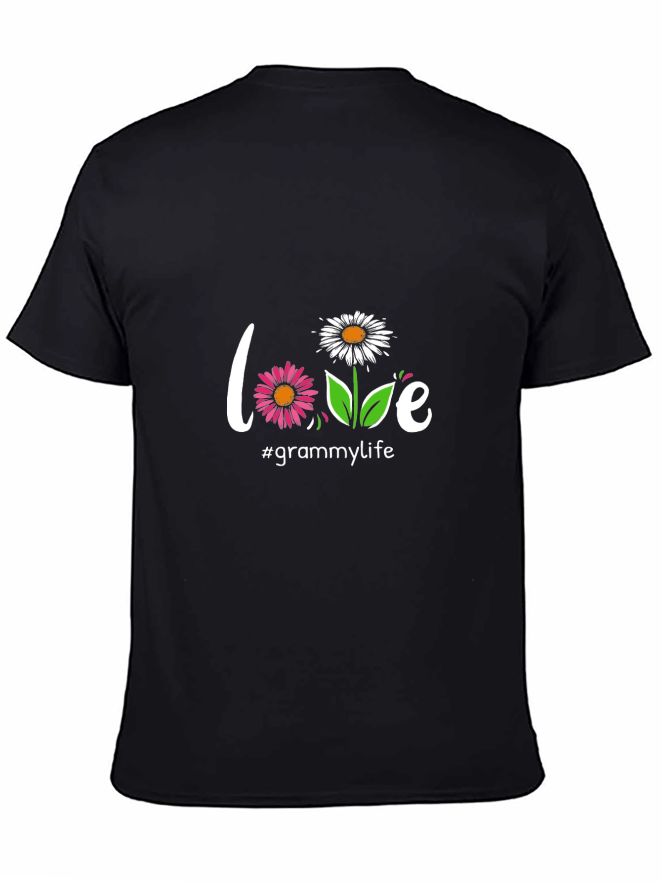 Love Grammy Life Black T-Shirt