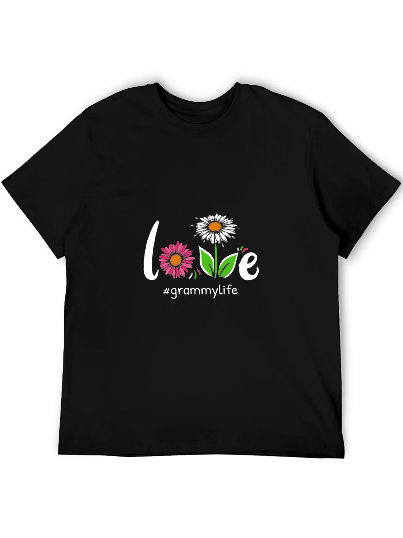 Love Grammy Life Black T-Shirt