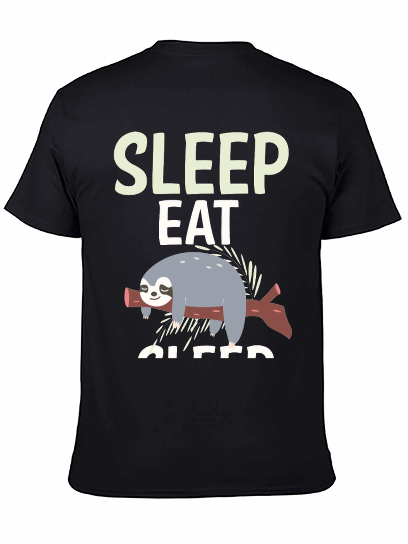 Sleep Eat Sloth Tee - Funny Relaxed Graphic T-Shirt