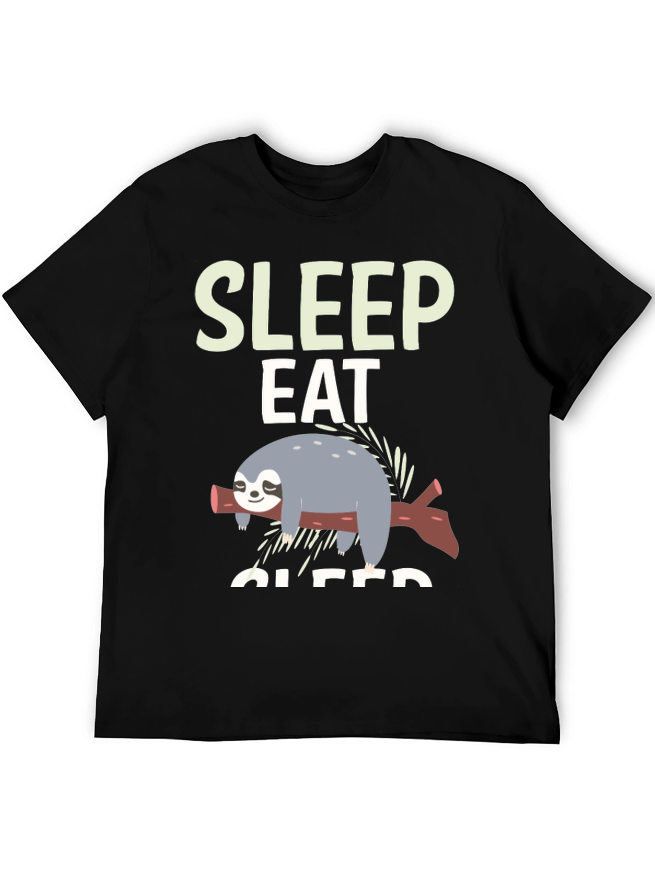 Sleep Eat Sloth Tee - Funny Relaxed Graphic T-Shirt