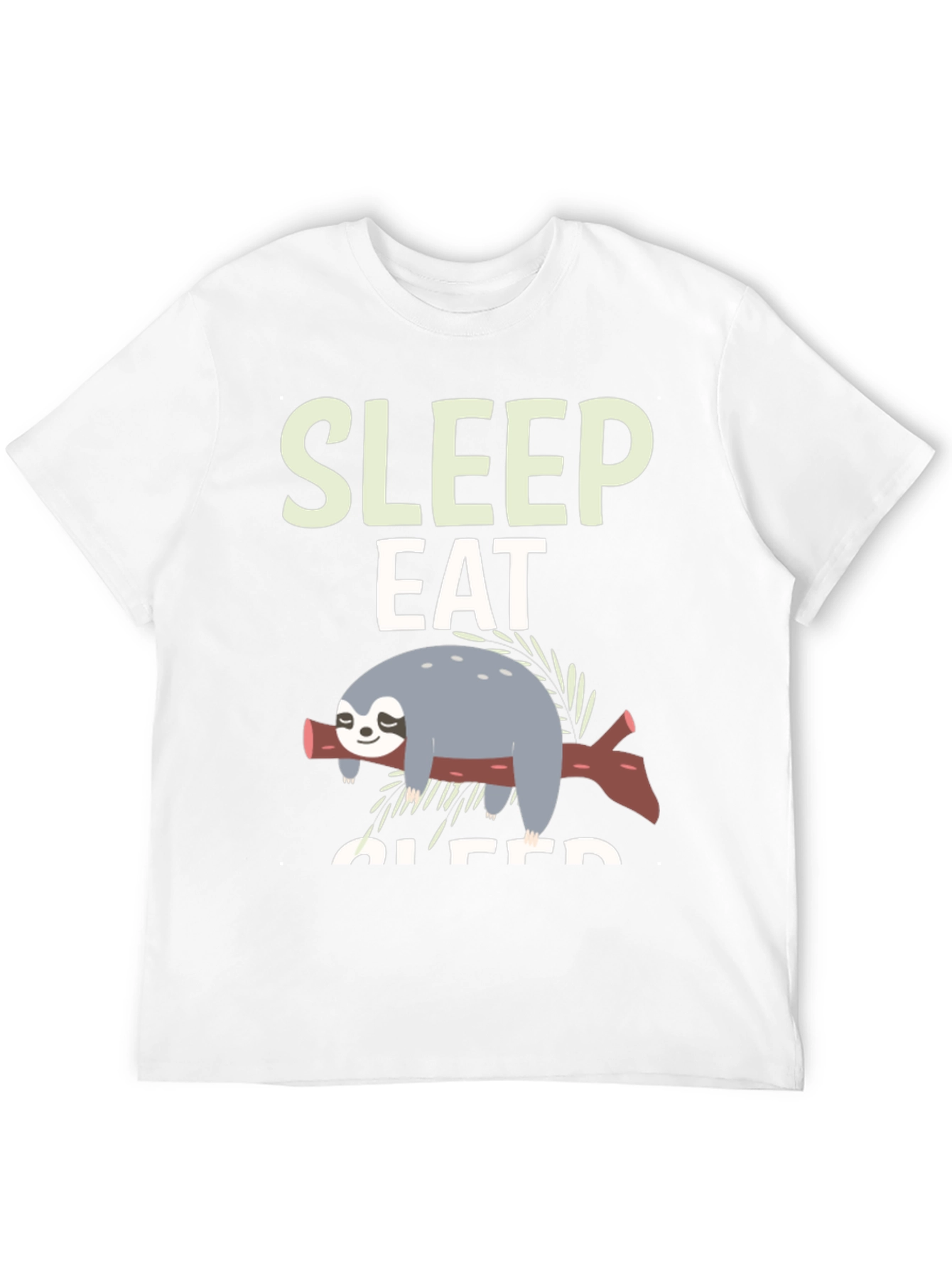 Sleep Eat Sloth Tee - Funny Relaxed Graphic T-Shirt