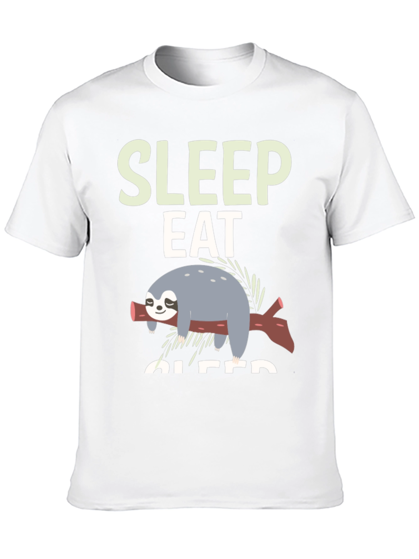 Sleep Eat Sloth Tee - Funny Relaxed Graphic T-Shirt