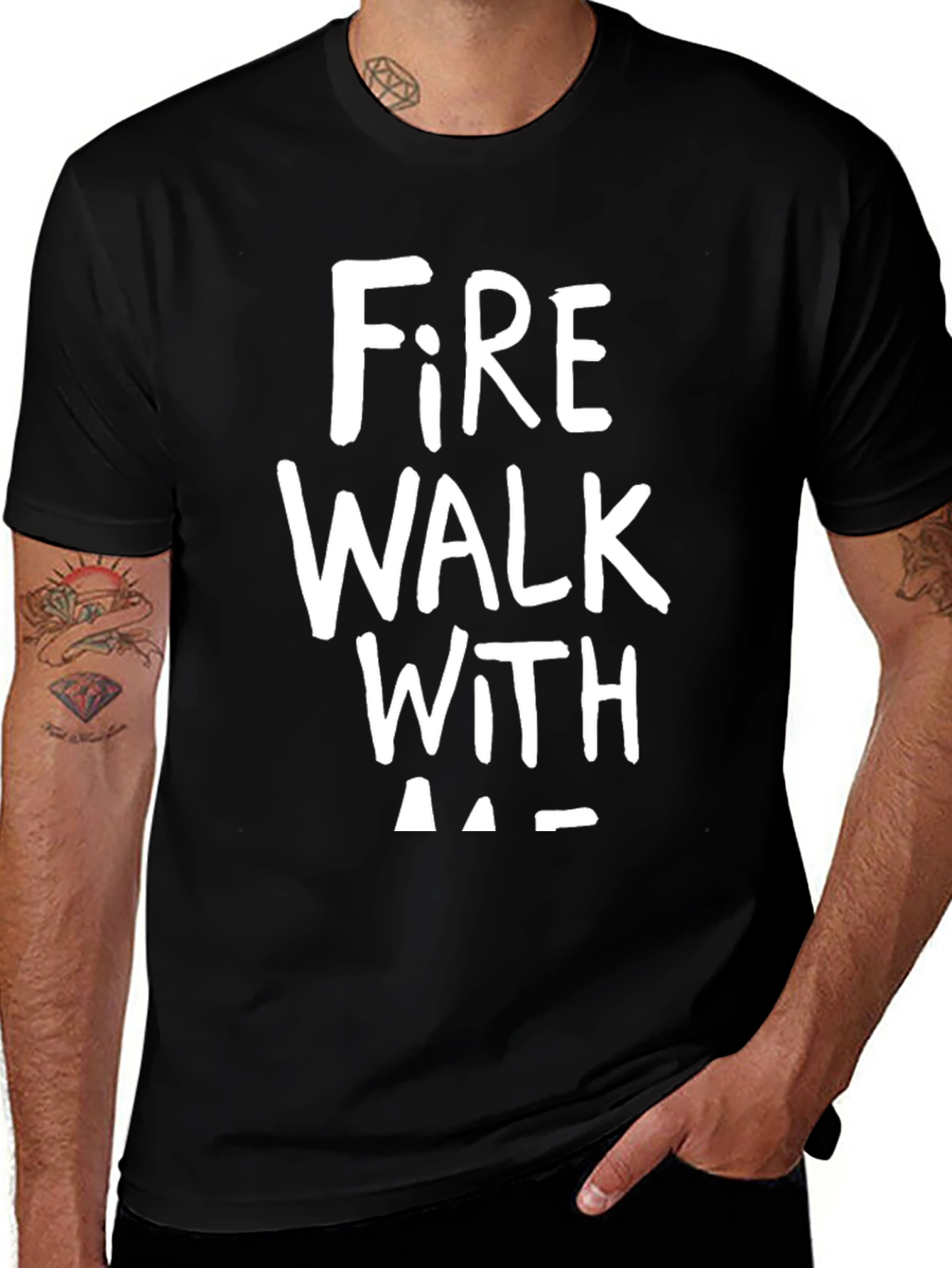 Fire Walk With Me Graphic Tee - Black