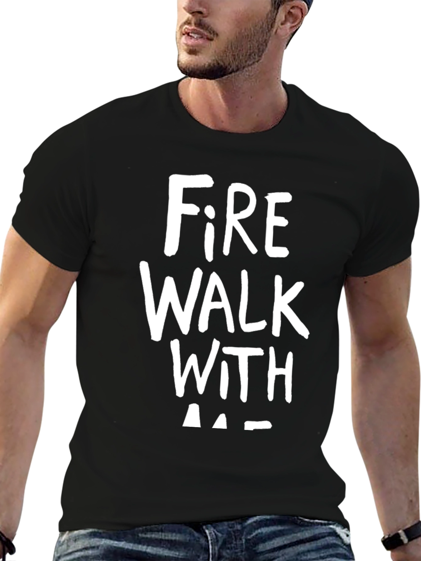 Fire Walk With Me Graphic Tee - Black