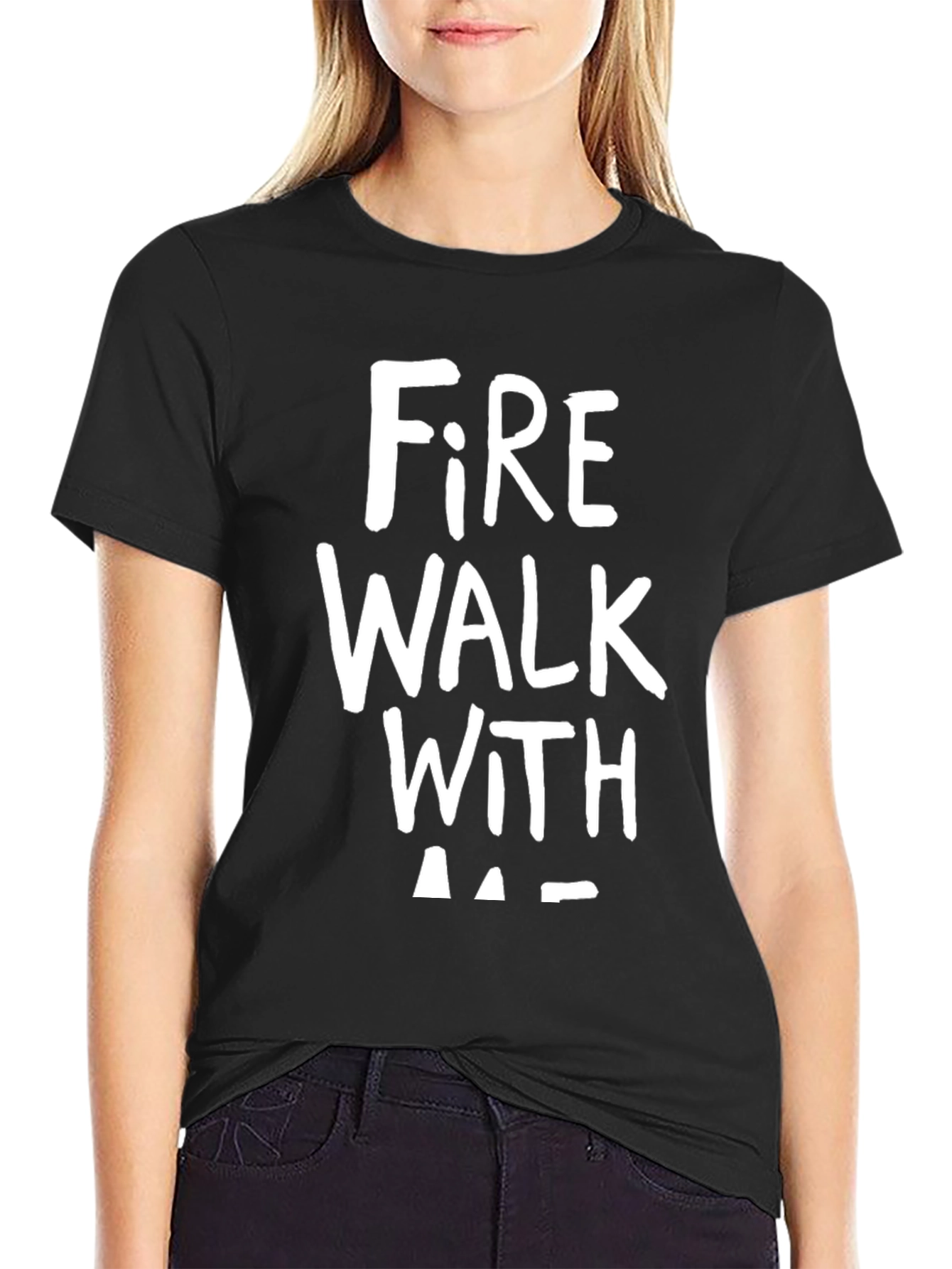 Fire Walk With Me Graphic Tee - Black