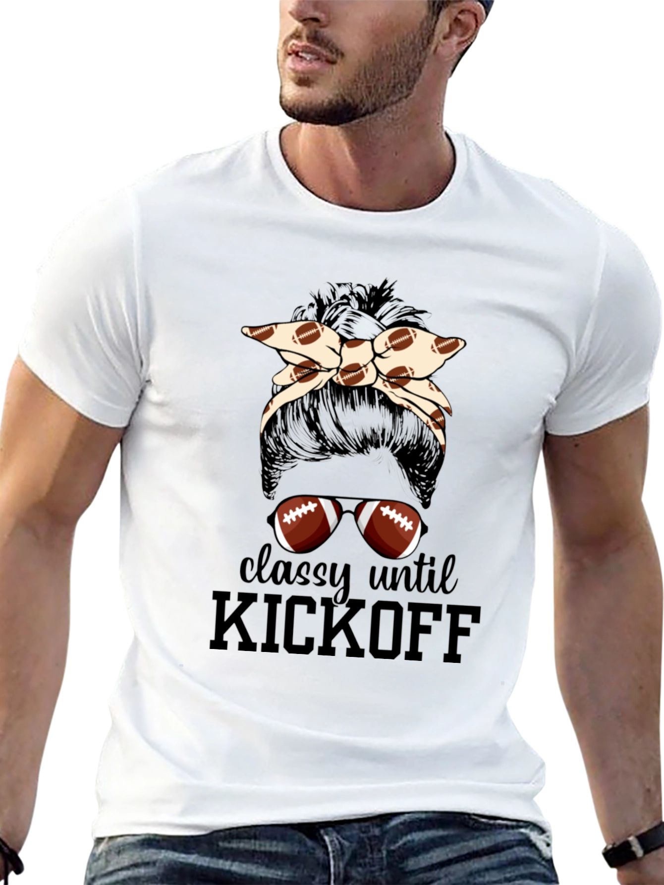 Classy Until Kickoff Football T-Shirt