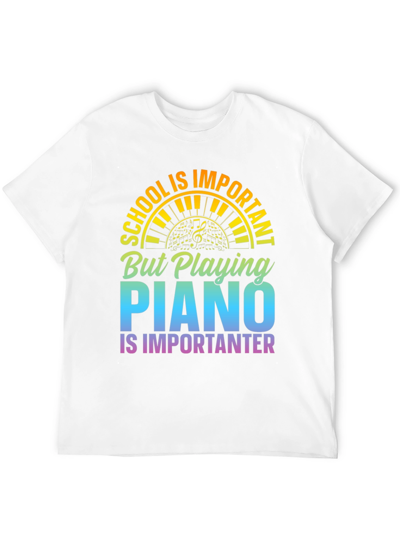 Piano is Importanter Black T-Shirt