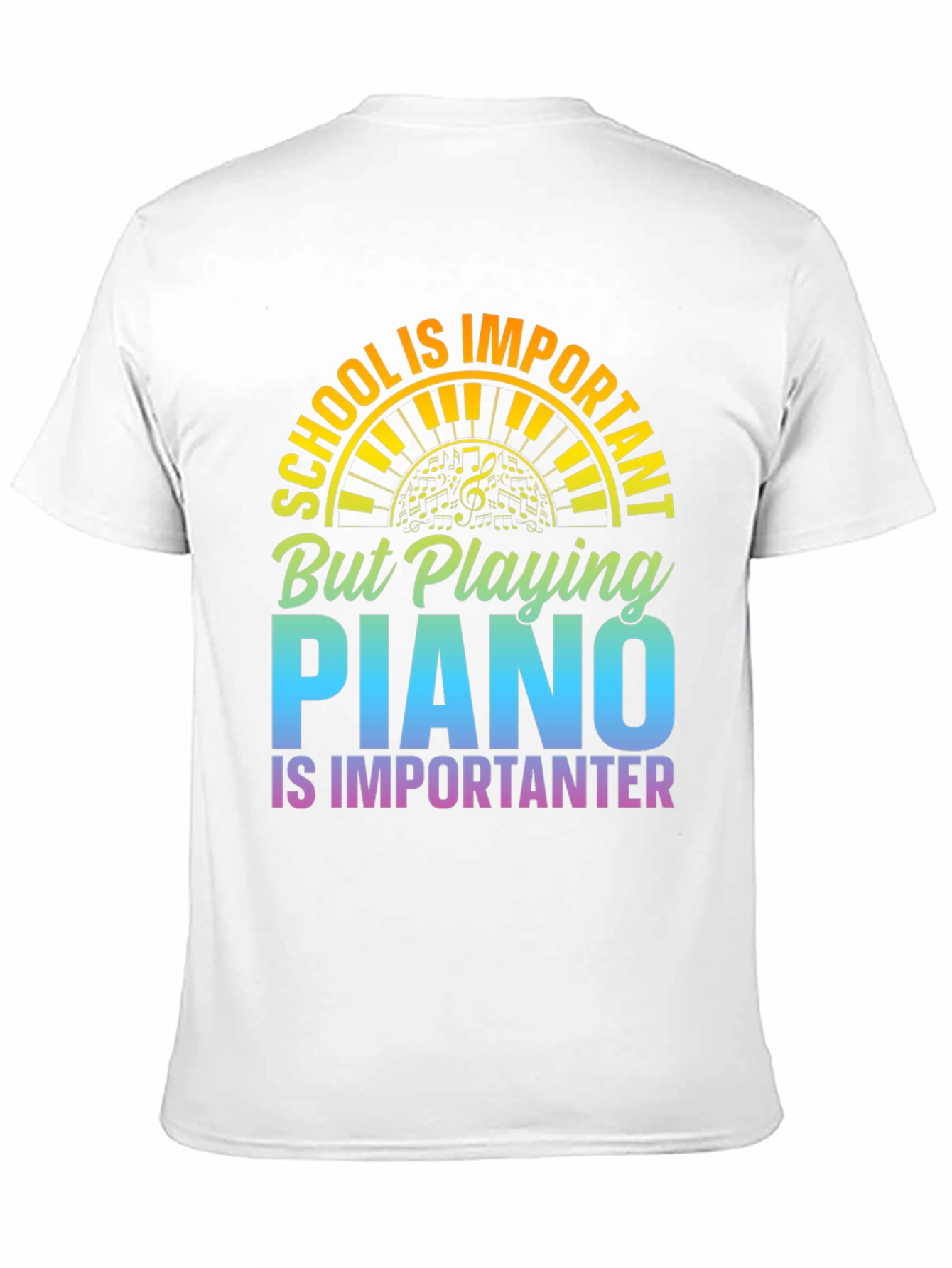 Piano is Importanter Black T-Shirt