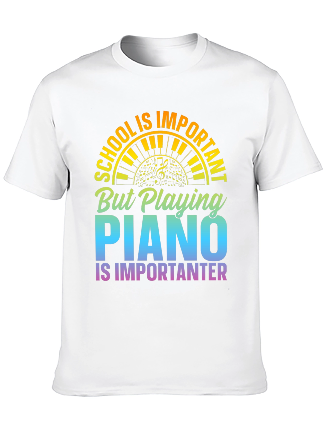 Piano is Importanter Black T-Shirt