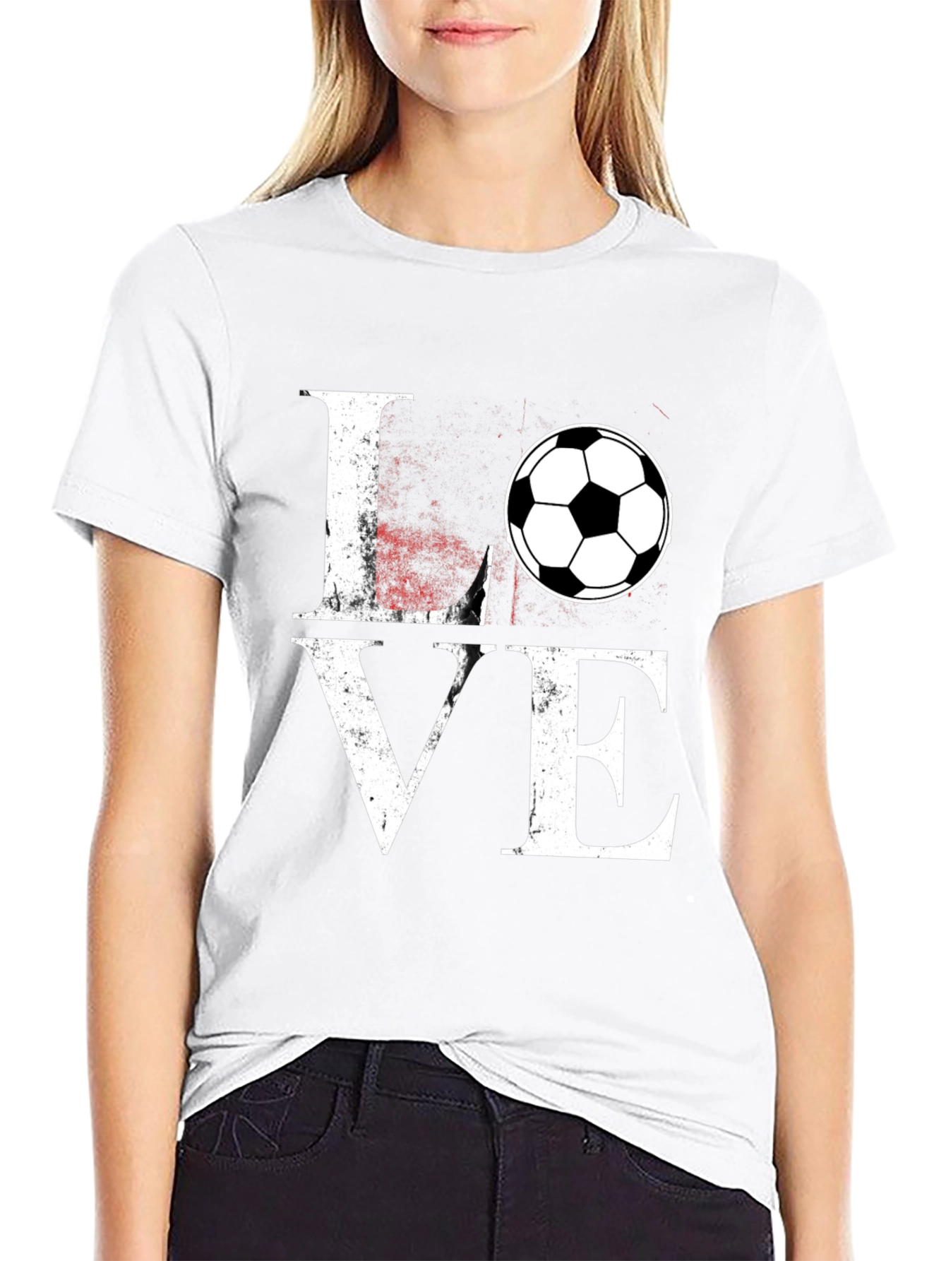 Soccer LOVE T-Shirt - Stylish Graphic Tee