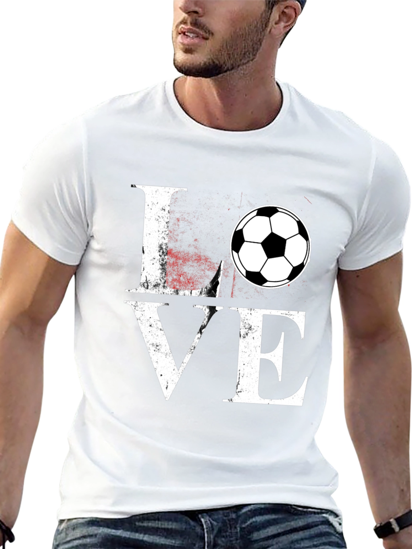 Soccer LOVE T-Shirt - Stylish Graphic Tee