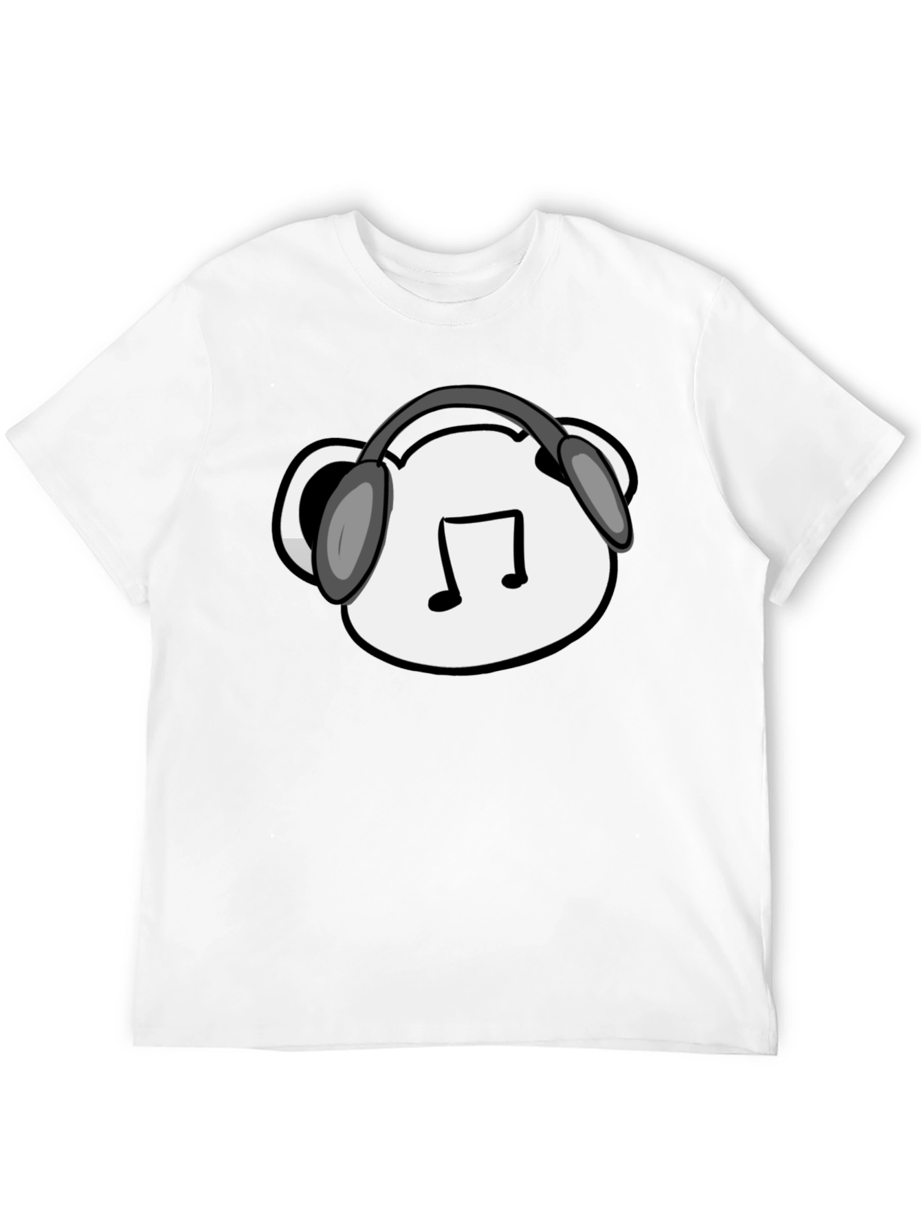 Musical Bear T-Shirt - Black Cotton Blend