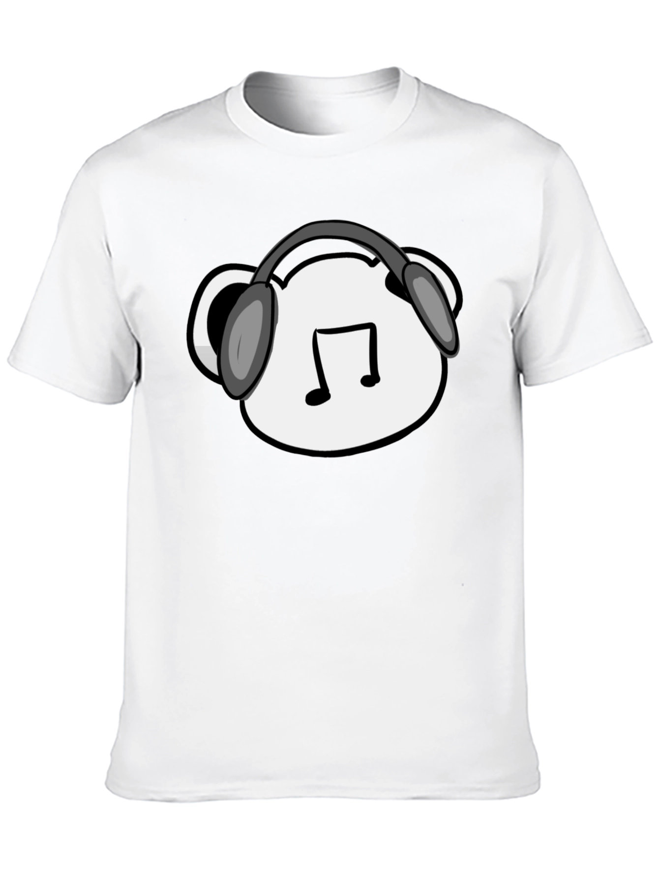 Musical Bear T-Shirt - Black Cotton Blend