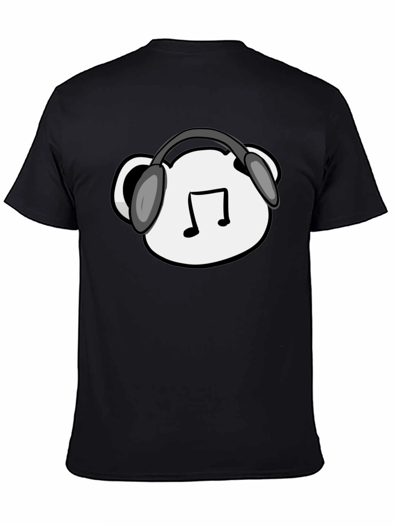 Musical Bear T-Shirt - Black Cotton Blend
