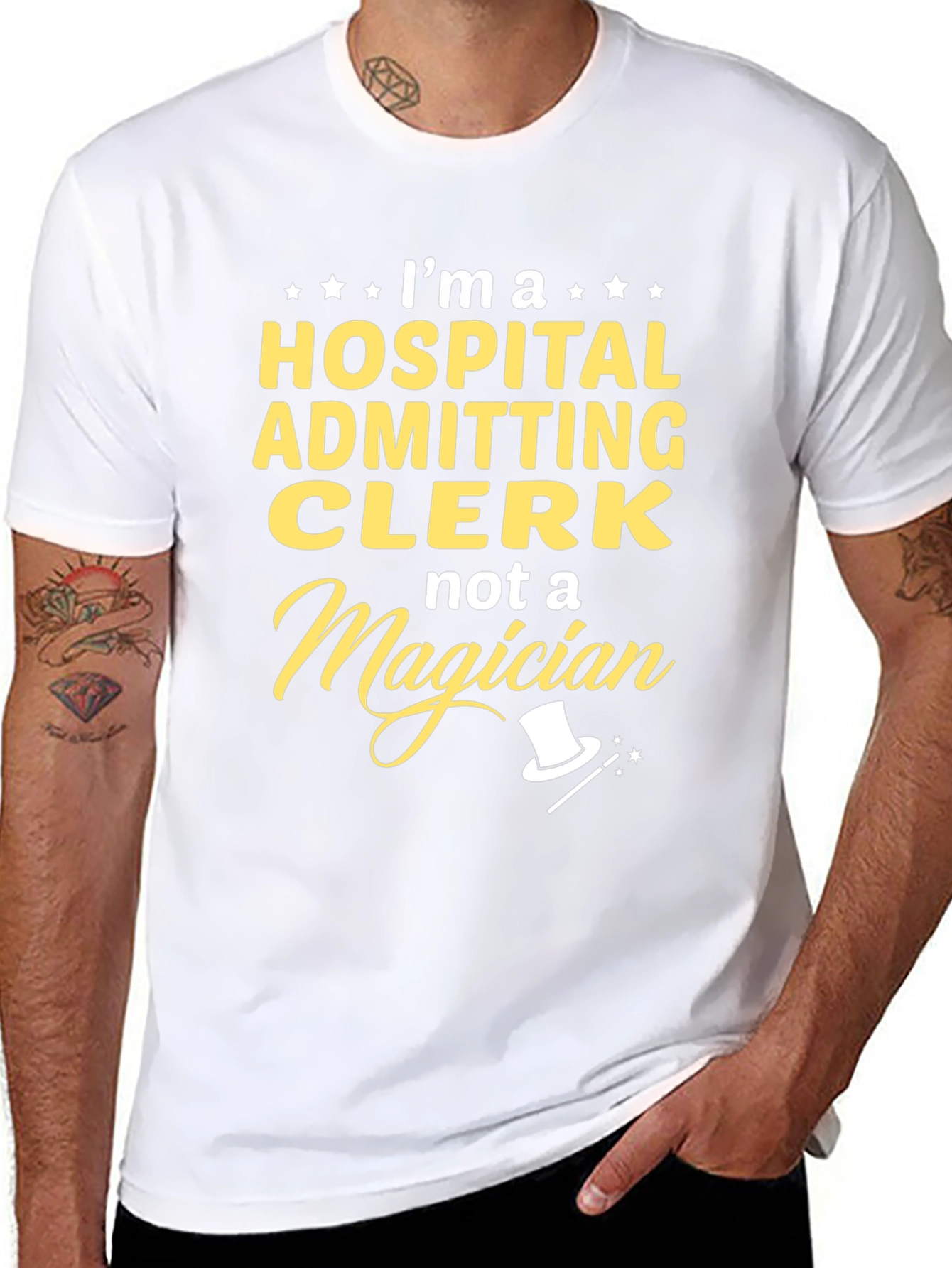 Hospital Admitting Clerk T-Shirt - Not a Magician Tee