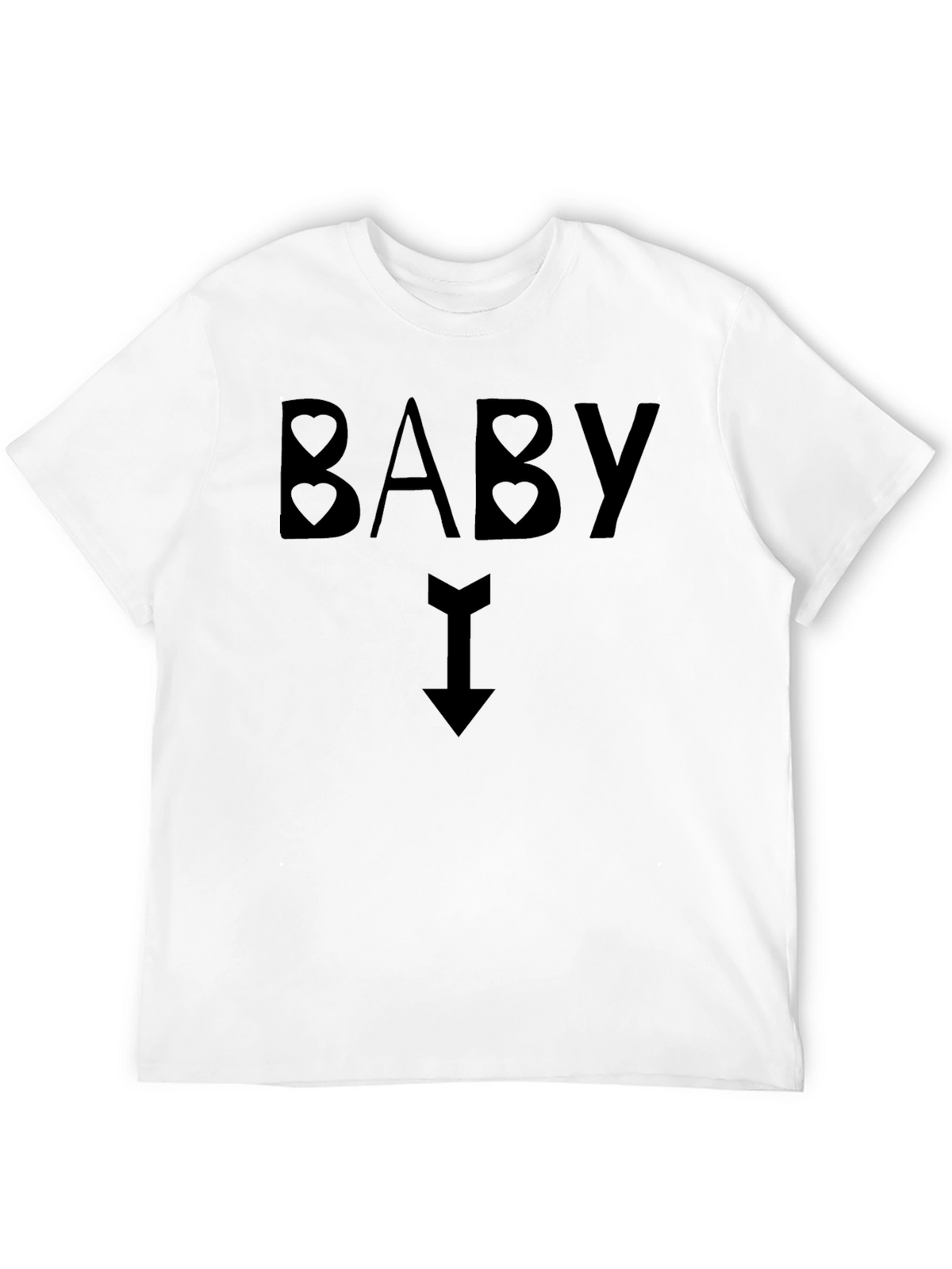 Baby Arrow Pointing Down Black T-Shirt