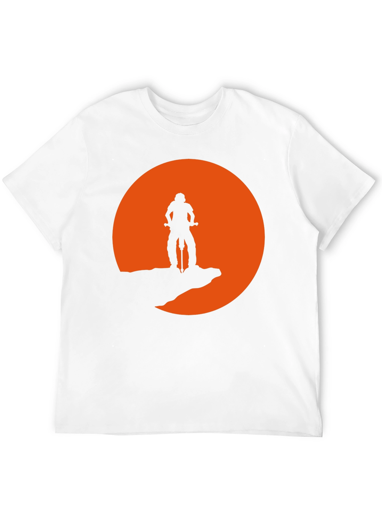 Mountain Biker Silhouette Graphic Tee - Black