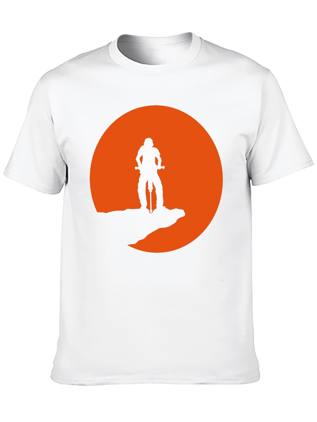 Mountain Biker Silhouette Graphic Tee - Black