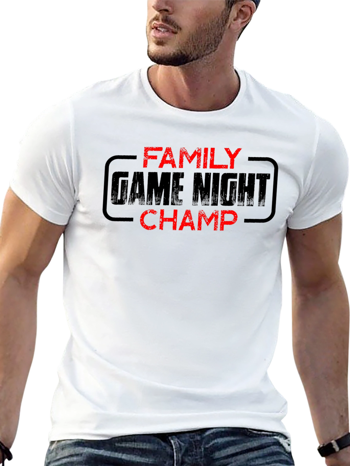 Family Game Night Champ Black T-Shirt