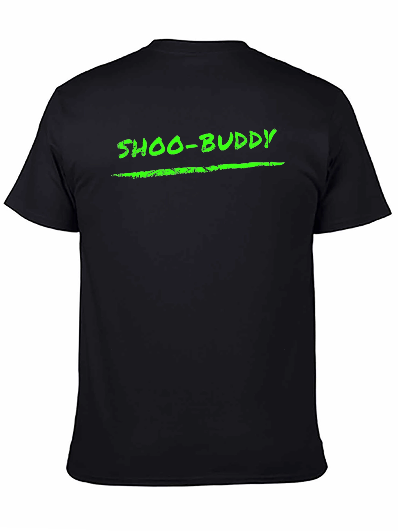 Shoo-Buddy Graphic Tee - Black Cotton Casual T-Shirt
