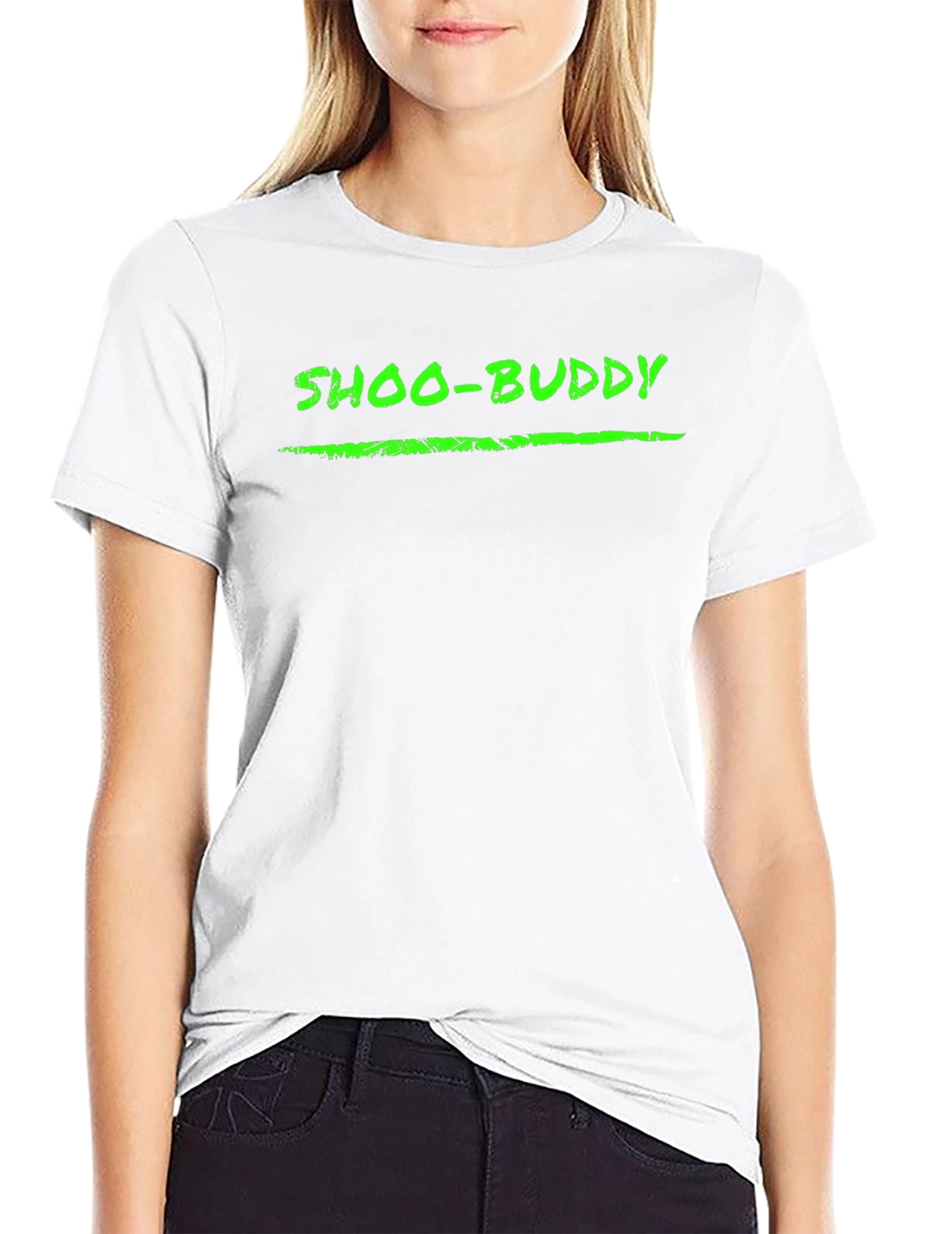 Shoo-Buddy Graphic Tee - Black Cotton Casual T-Shirt
