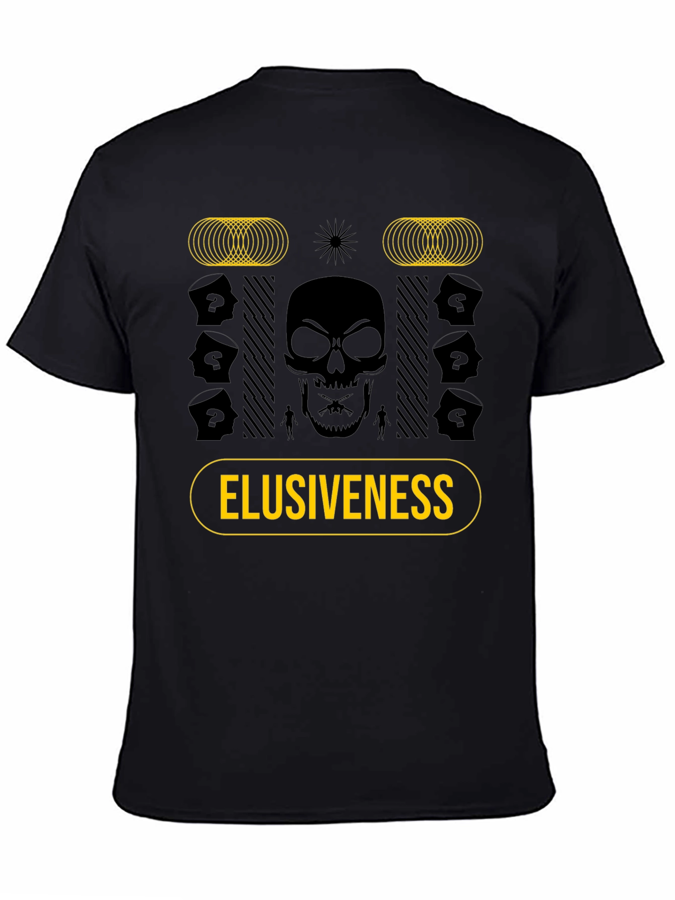 Elusiveness Graphic T-Shirt: Skull & Mystery Design