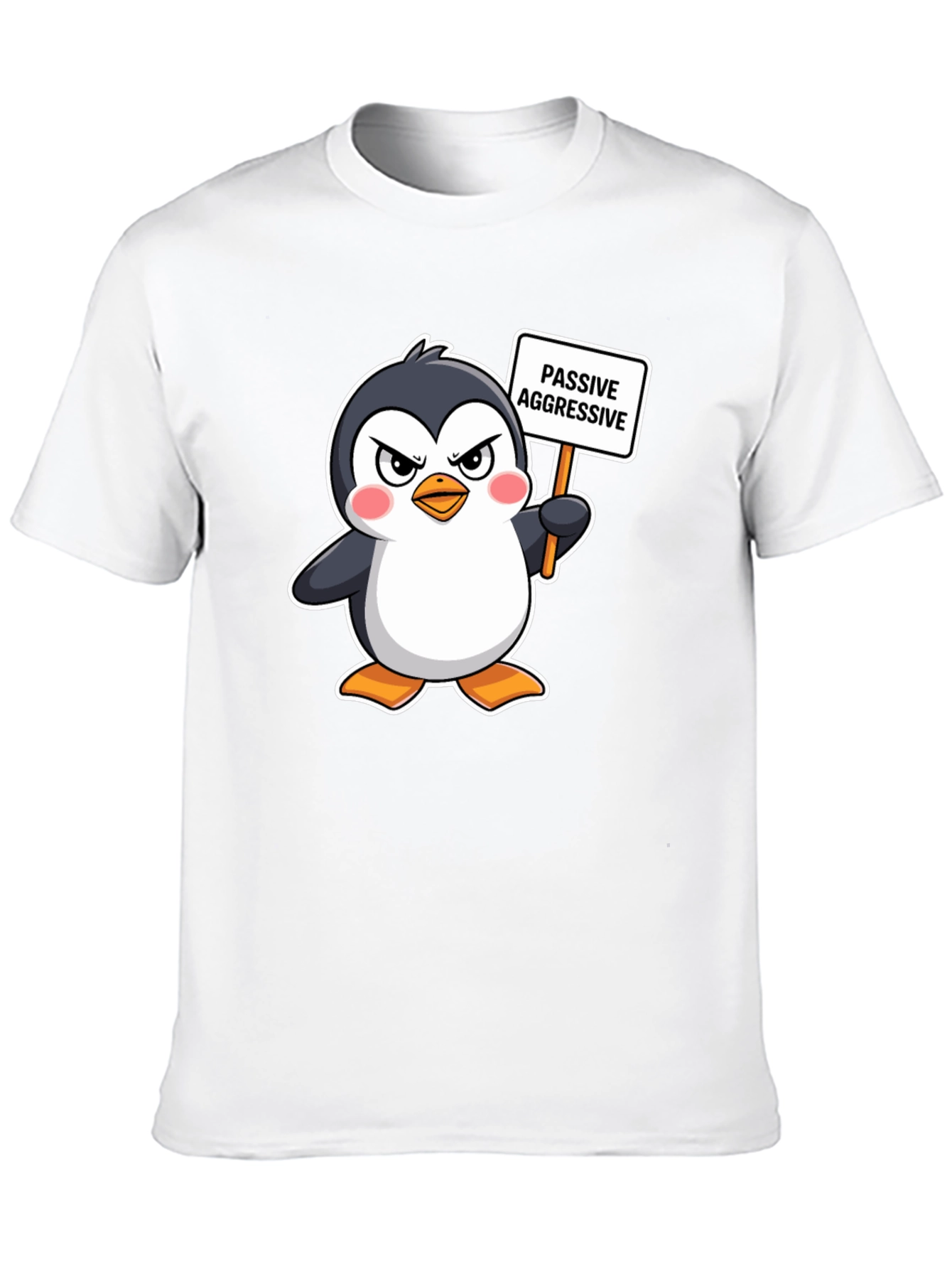 Passive Aggressive Penguin Graphic T-Shirt