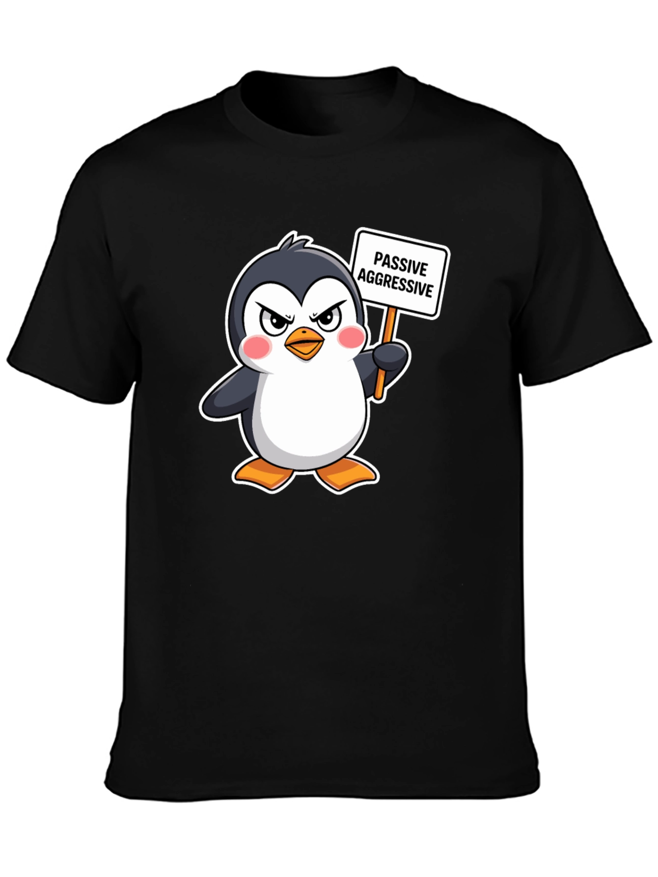 Passive Aggressive Penguin Graphic T-Shirt