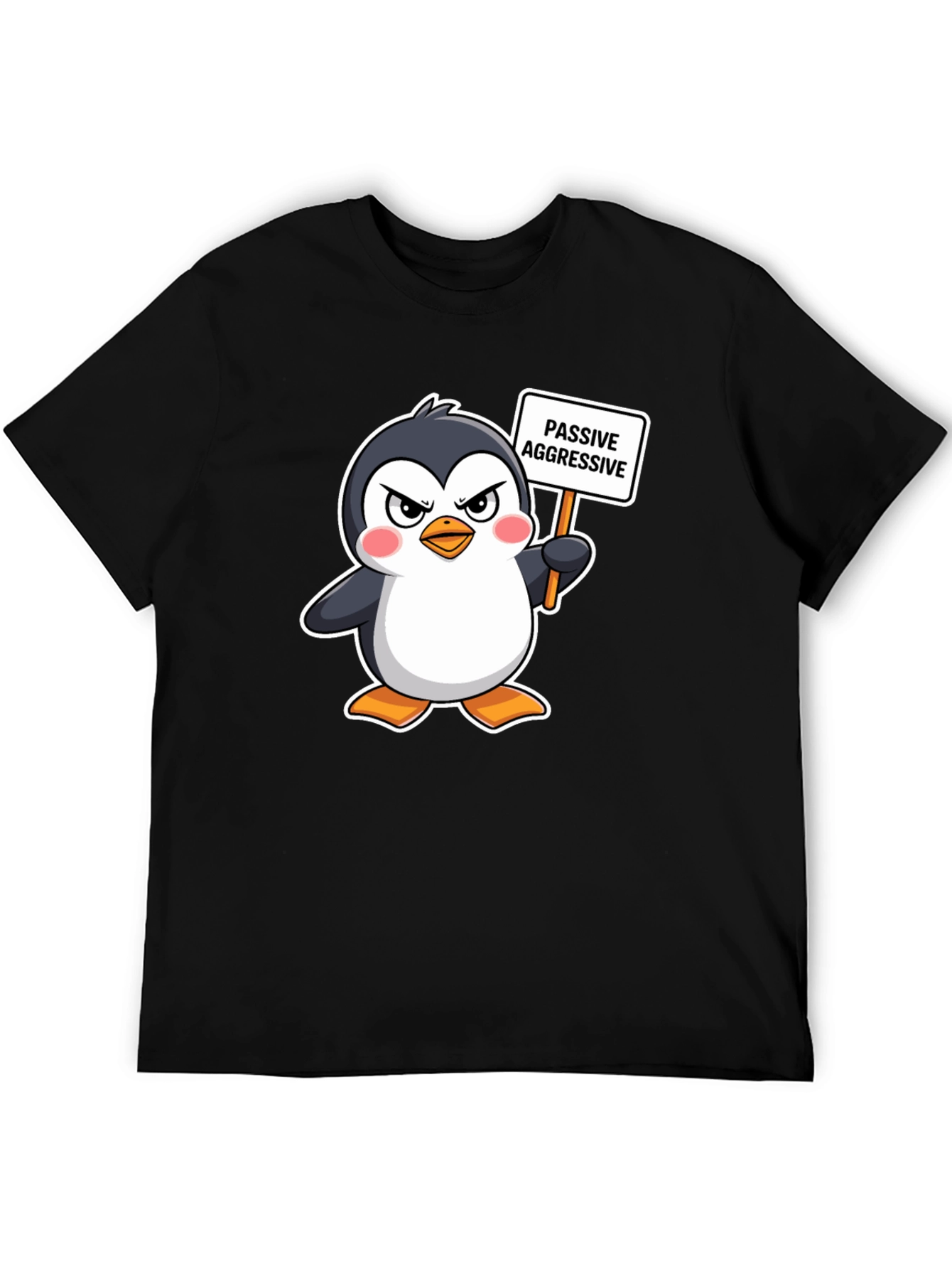Passive Aggressive Penguin Graphic T-Shirt