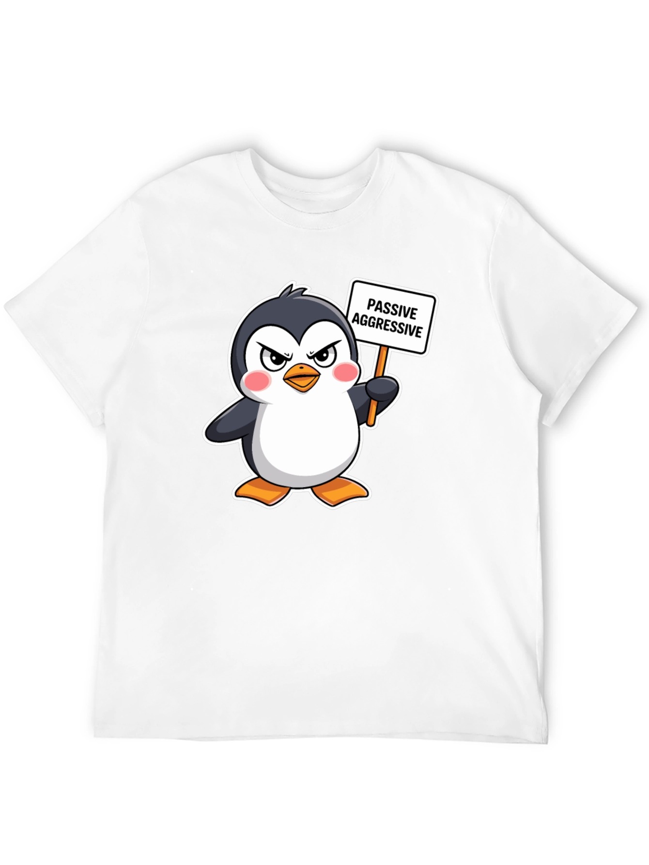 Passive Aggressive Penguin Graphic T-Shirt