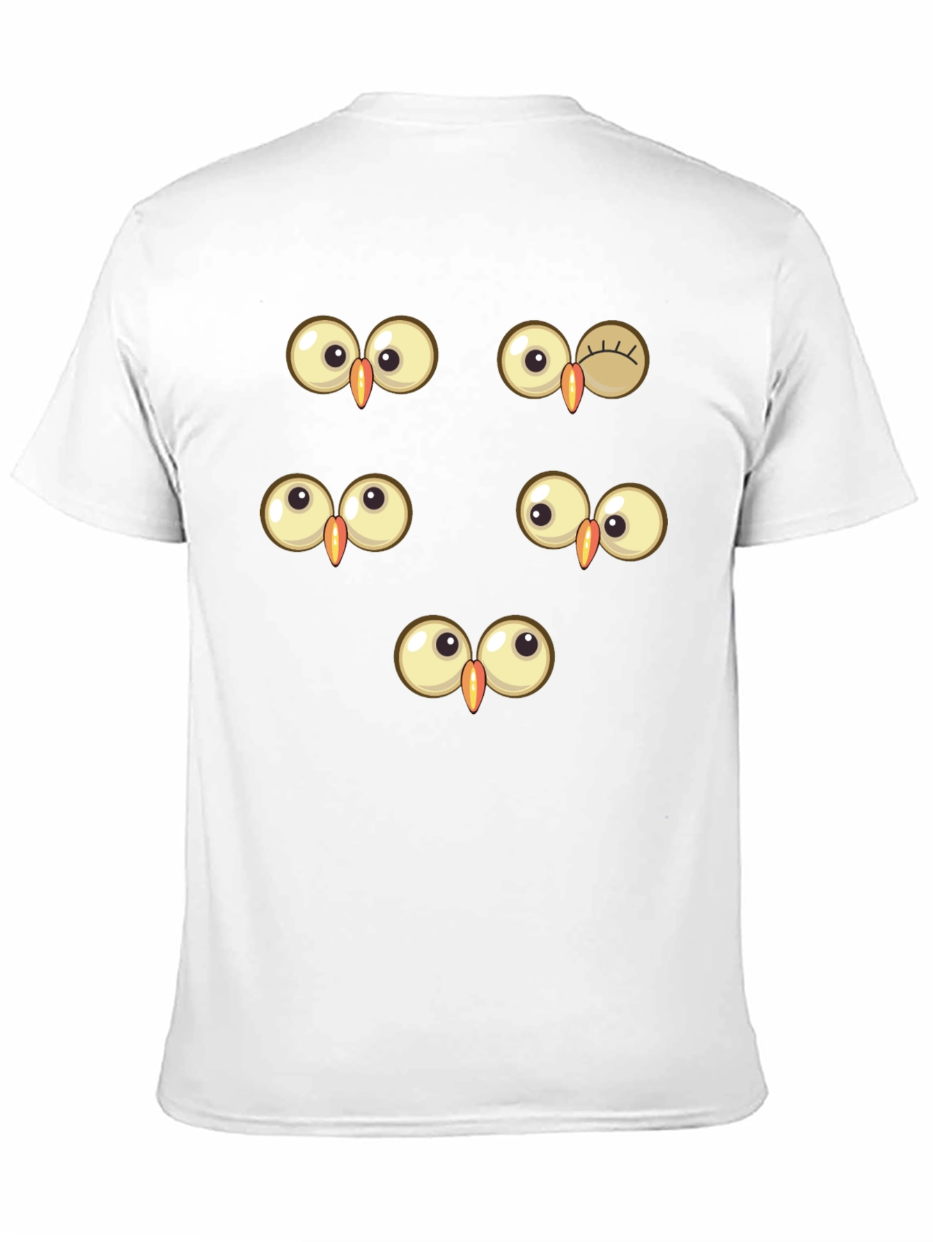 Funny Owl Eyes Graphic Tee - Black Cotton T-Shirt