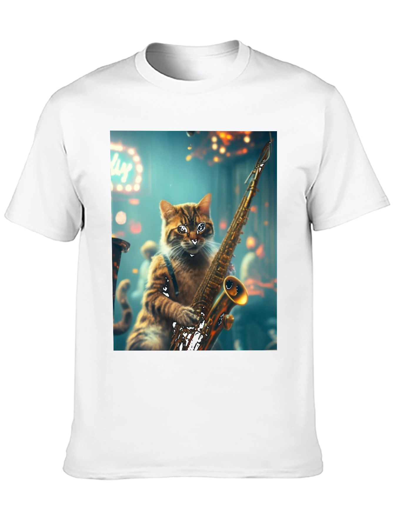 Jazz Cat Saxophone T-Shirt