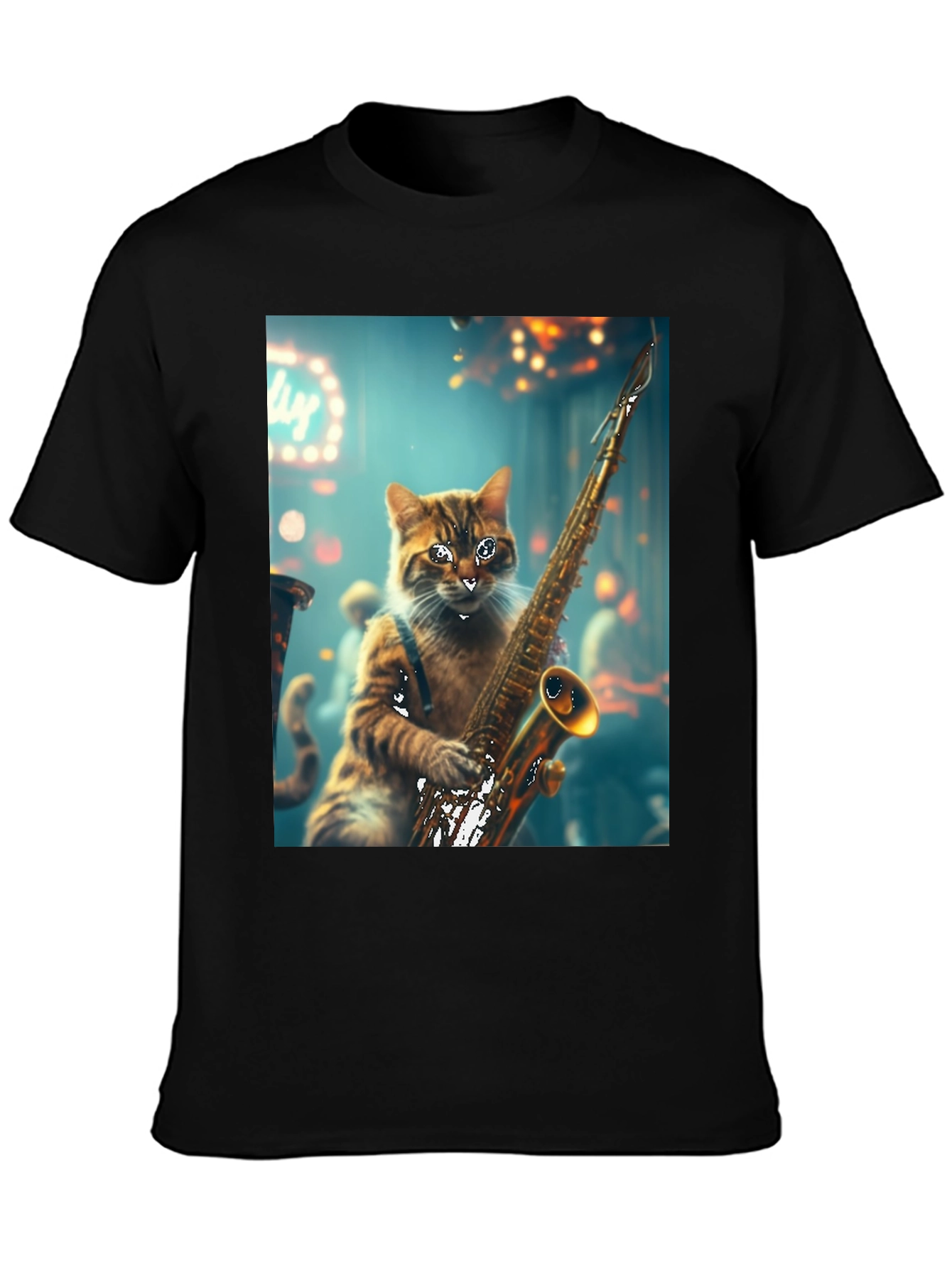 Jazz Cat Saxophone T-Shirt
