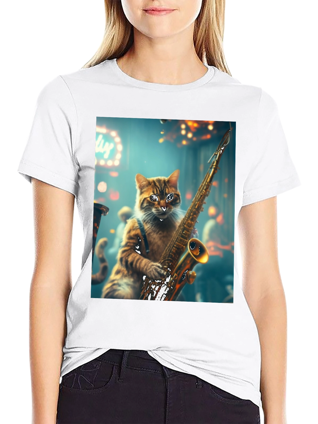 Jazz Cat Saxophone T-Shirt