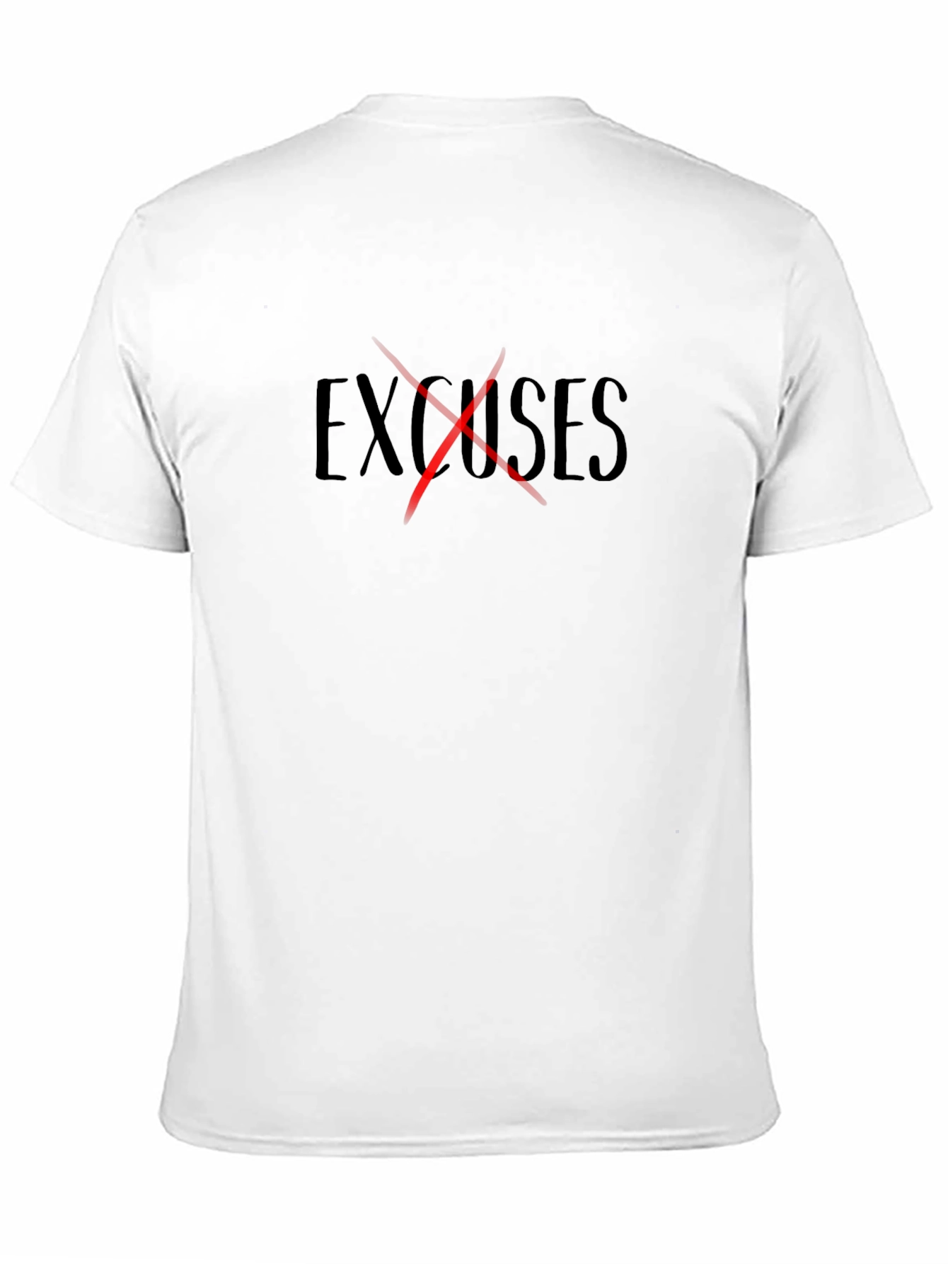 No Excuses Mens Black Graphic Tee