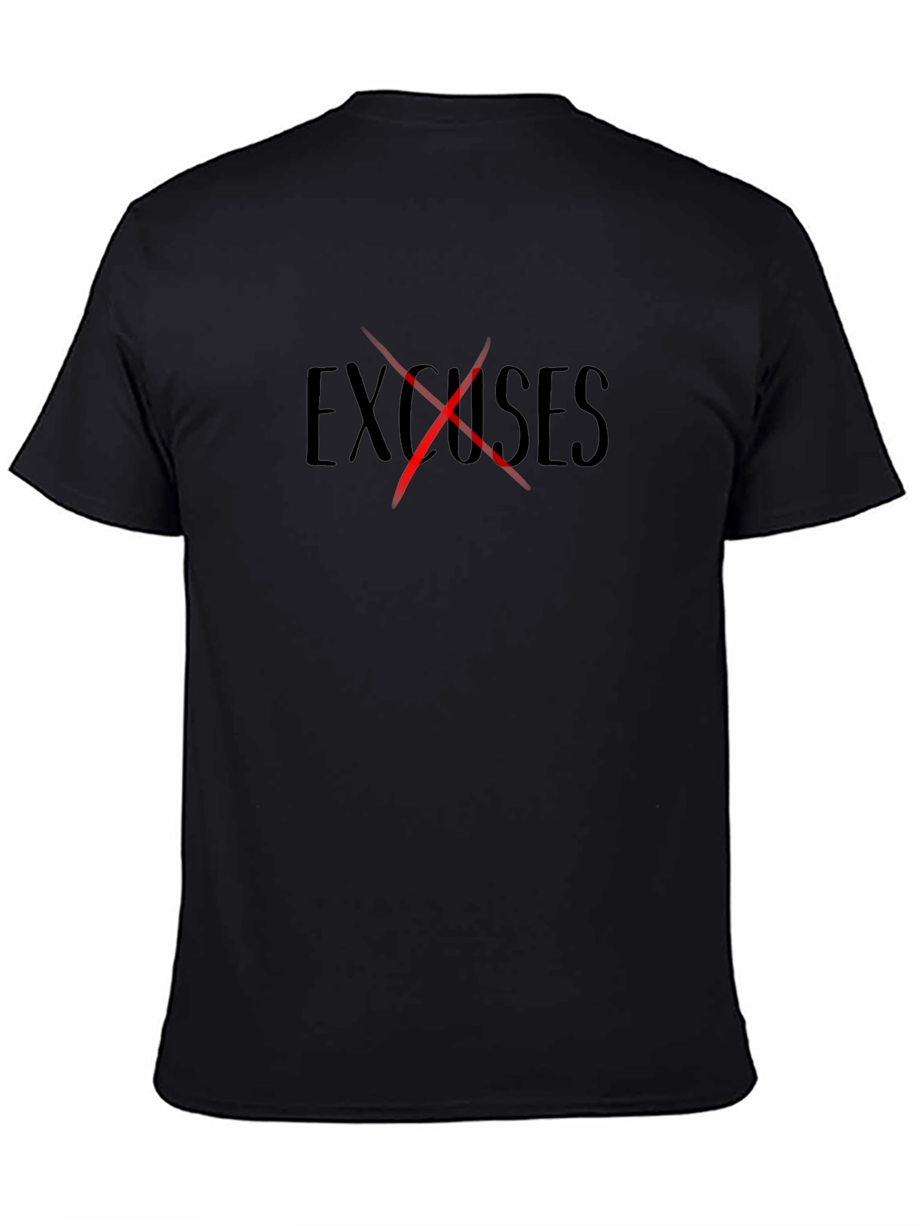 No Excuses Mens Black Graphic Tee