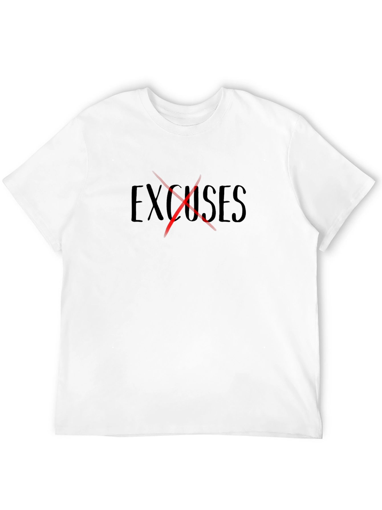 No Excuses Mens Black Graphic Tee