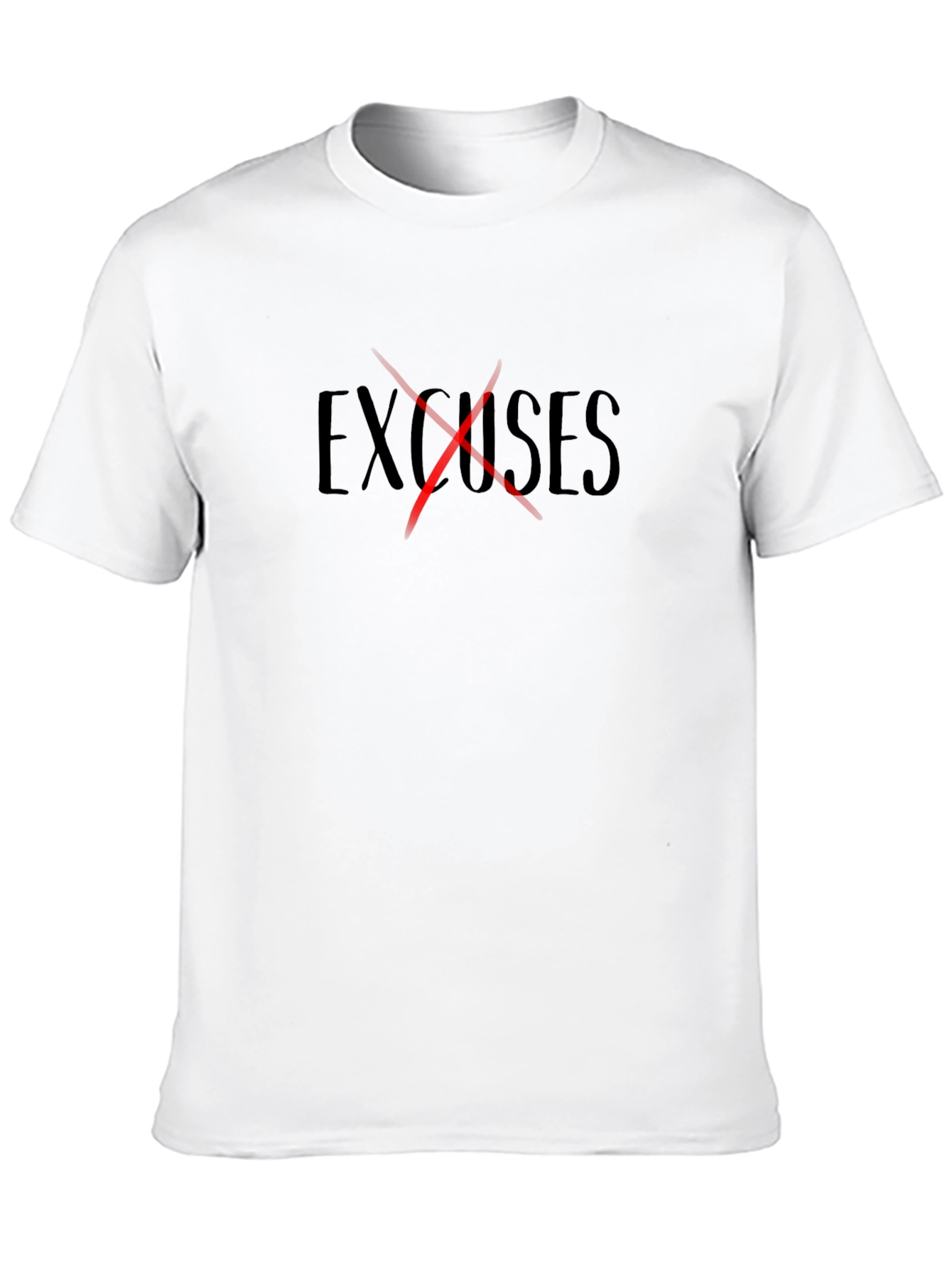 No Excuses Mens Black Graphic Tee
