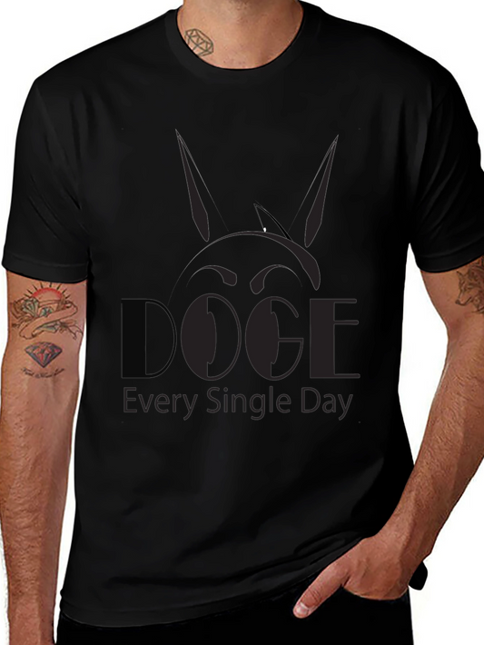 Doge Every Single Day T-Shirt - Black Dog Meme Tee